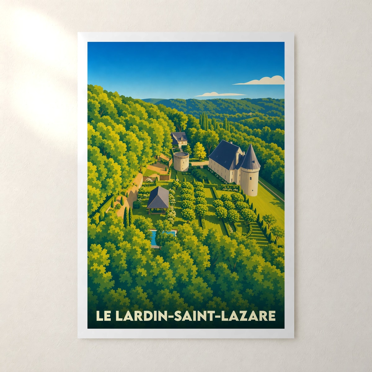 Affiche Le Lardin-Saint-Lazare – sans cadre, accrochée au mur