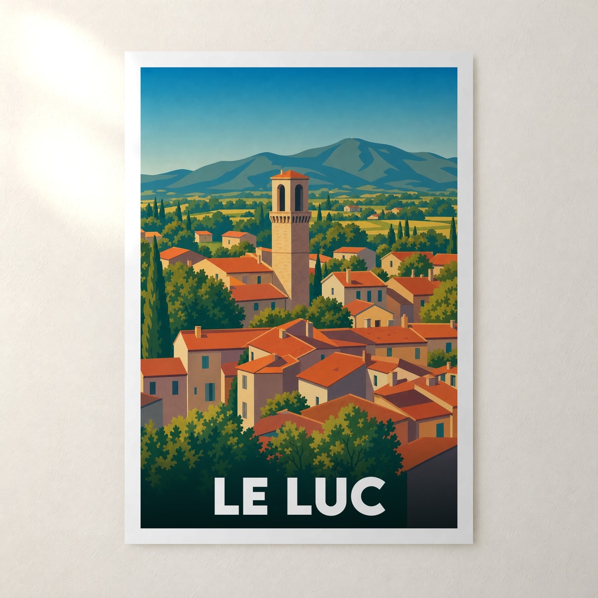 Affiche Le Luc – sans cadre, accrochée au mur