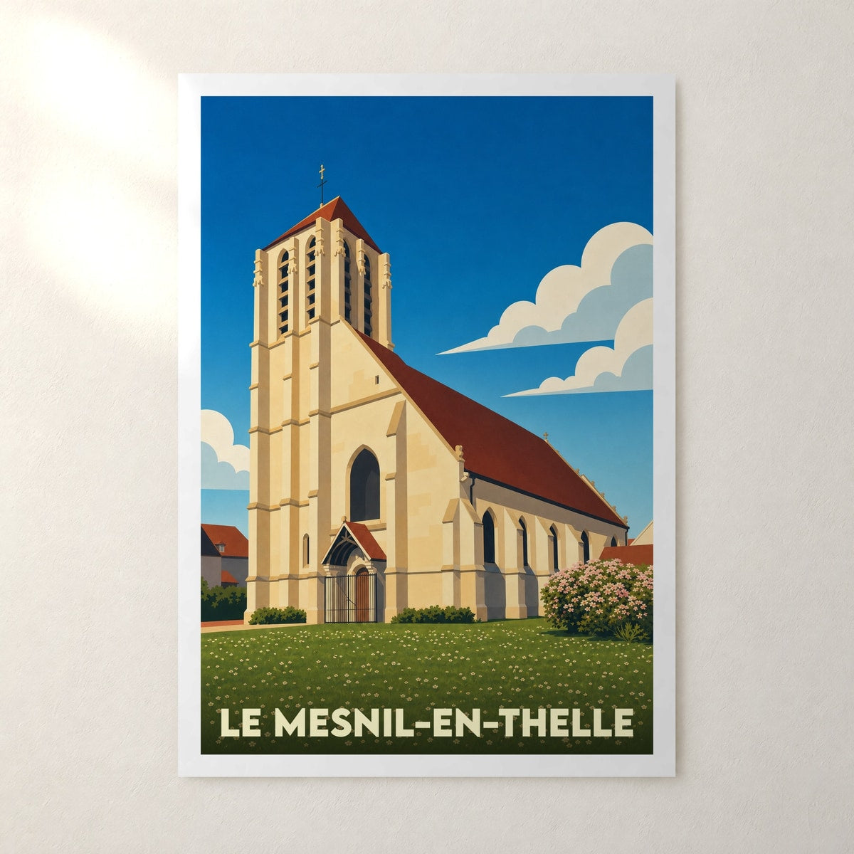 Affiche Le Mesnil-en-Thelle – sans cadre, accrochée au mur