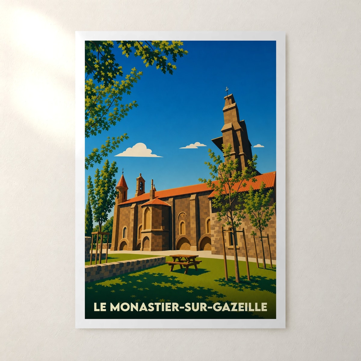 Affiche Le Monastier-sur-Gazeille – sans cadre, accrochée au mur