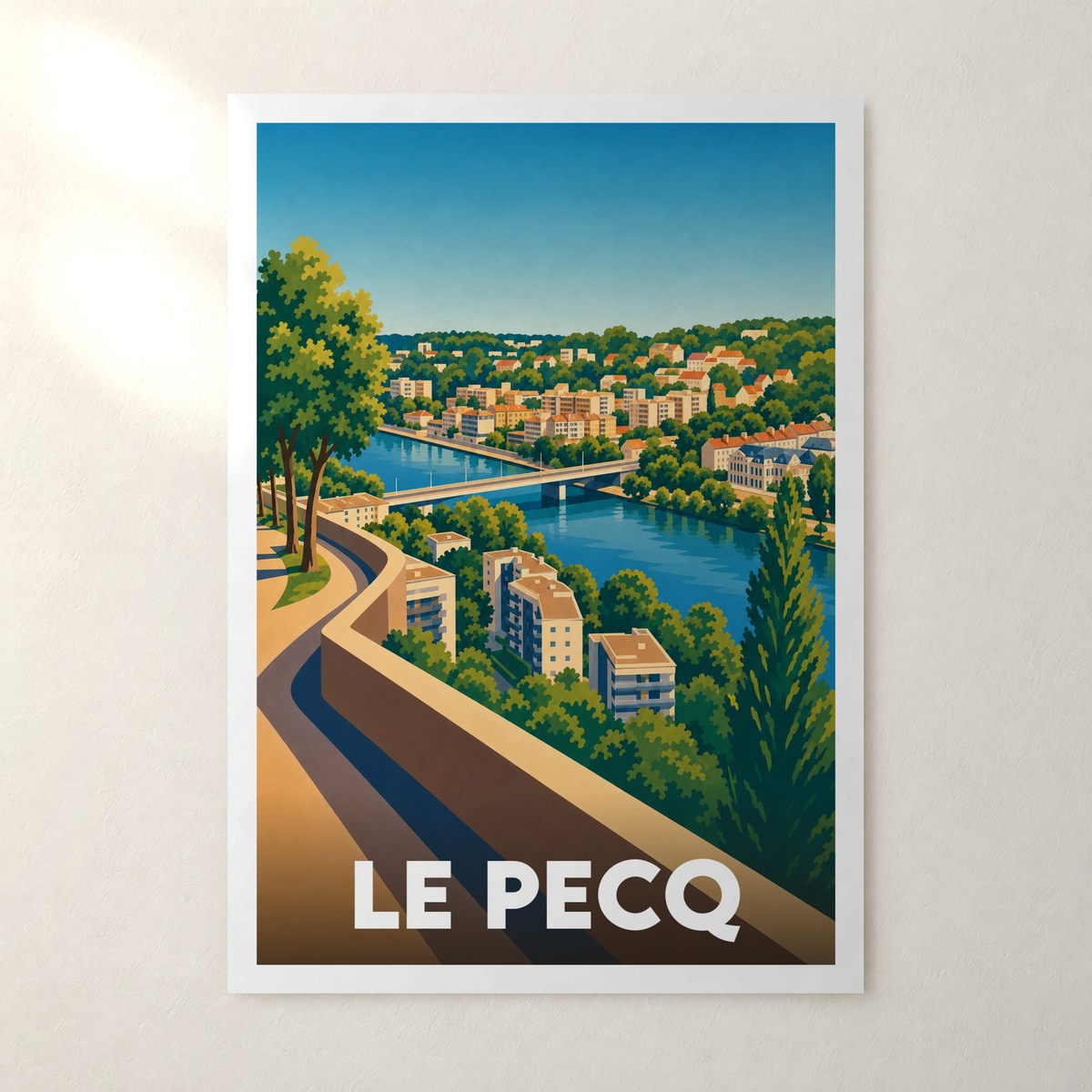 Affiche Le Pecq – sans cadre, accrochée au mur