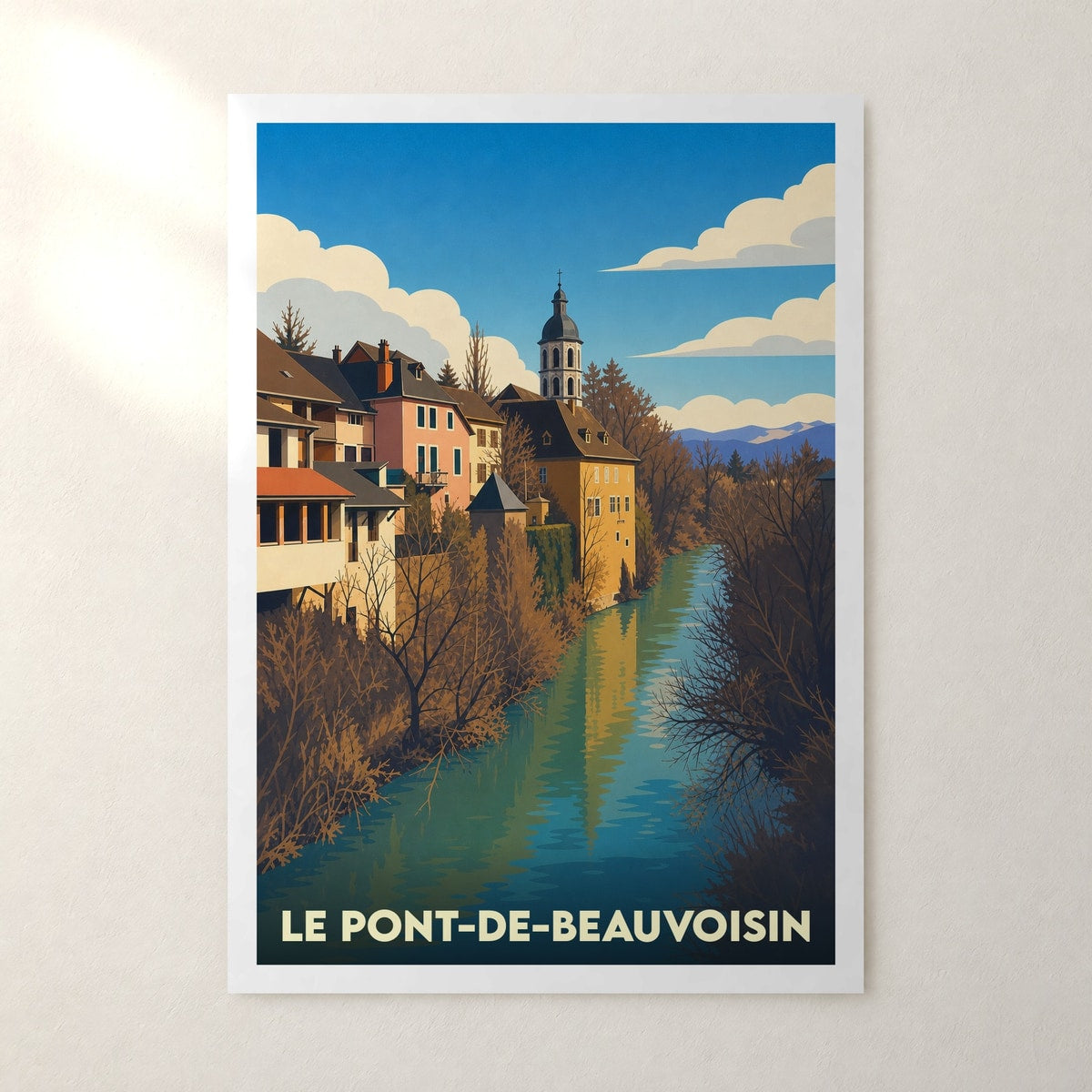 Affiche Le Pont-de-Beauvoisin – sans cadre, accrochée au mur