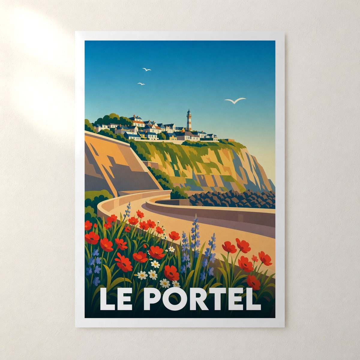 Affiche Le Portel – sans cadre, accrochée au mur