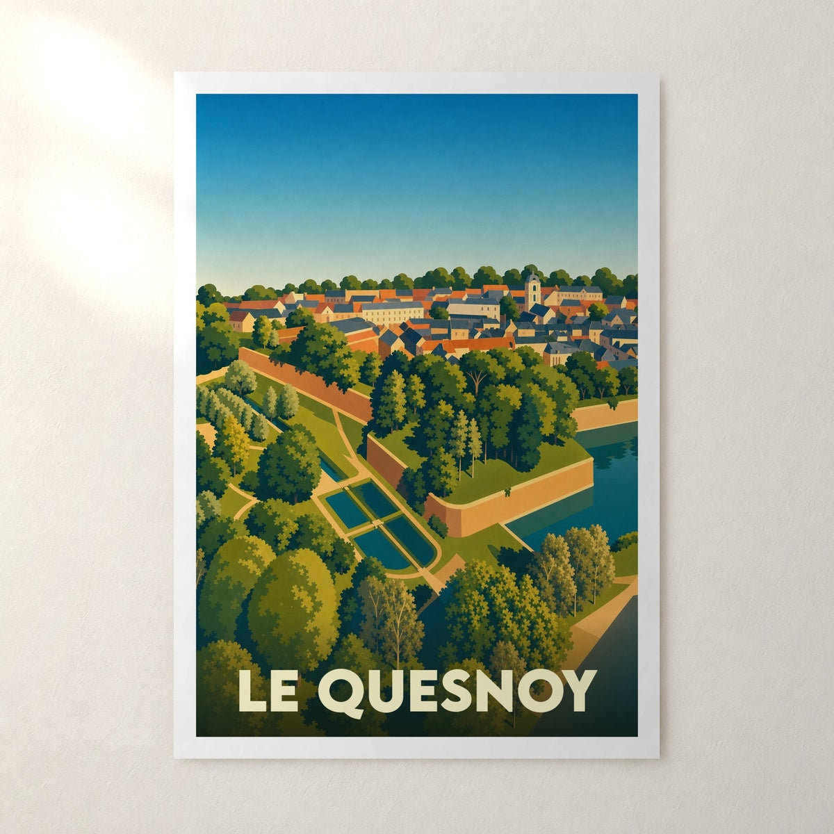Affiche Le Quesnoy – sans cadre, accrochée au mur