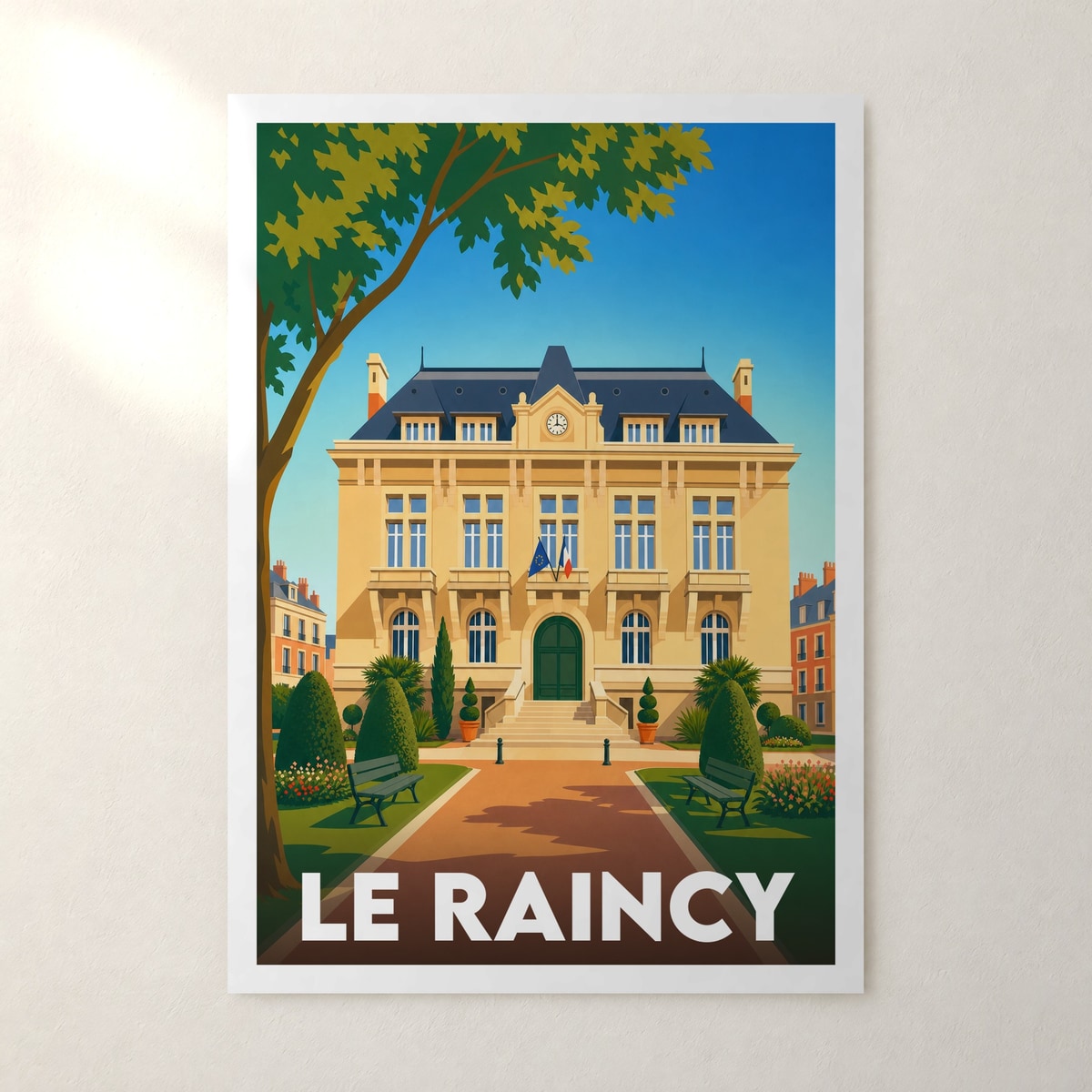 Affiche Le Raincy – sans cadre, accrochée au mur