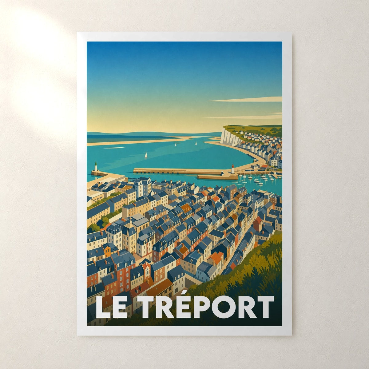 Affiche Le Tréport – sans cadre, accrochée au mur