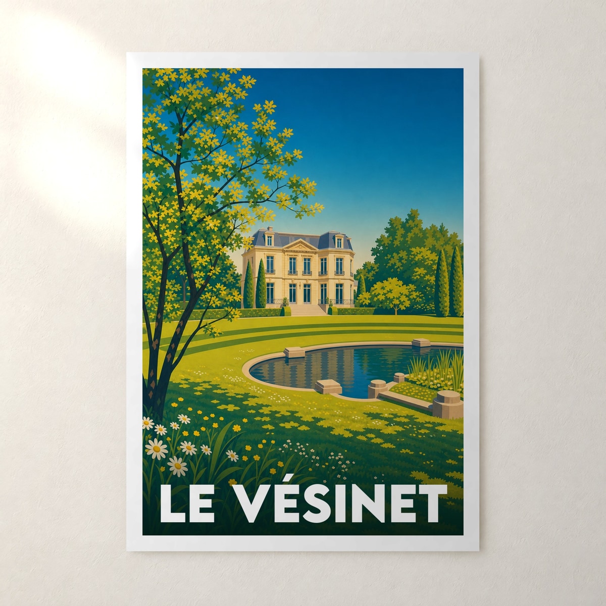 Affiche Le Vésinet – sans cadre, accrochée au mur