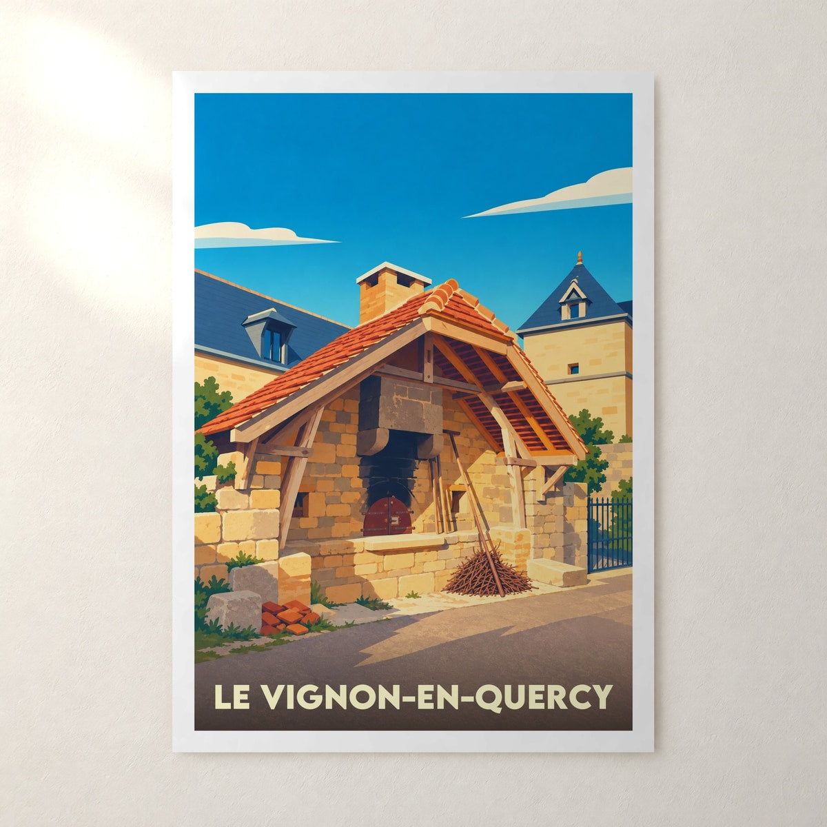 Affiche Le Vignon-en-Quercy – sans cadre, accrochée au mur