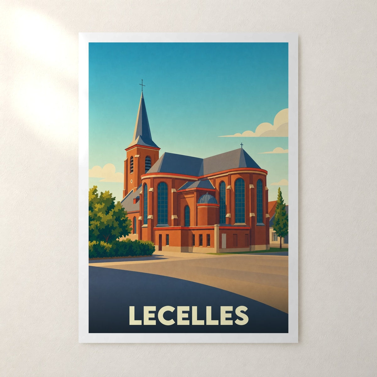 Affiche Lecelles – sans cadre, accrochée au mur