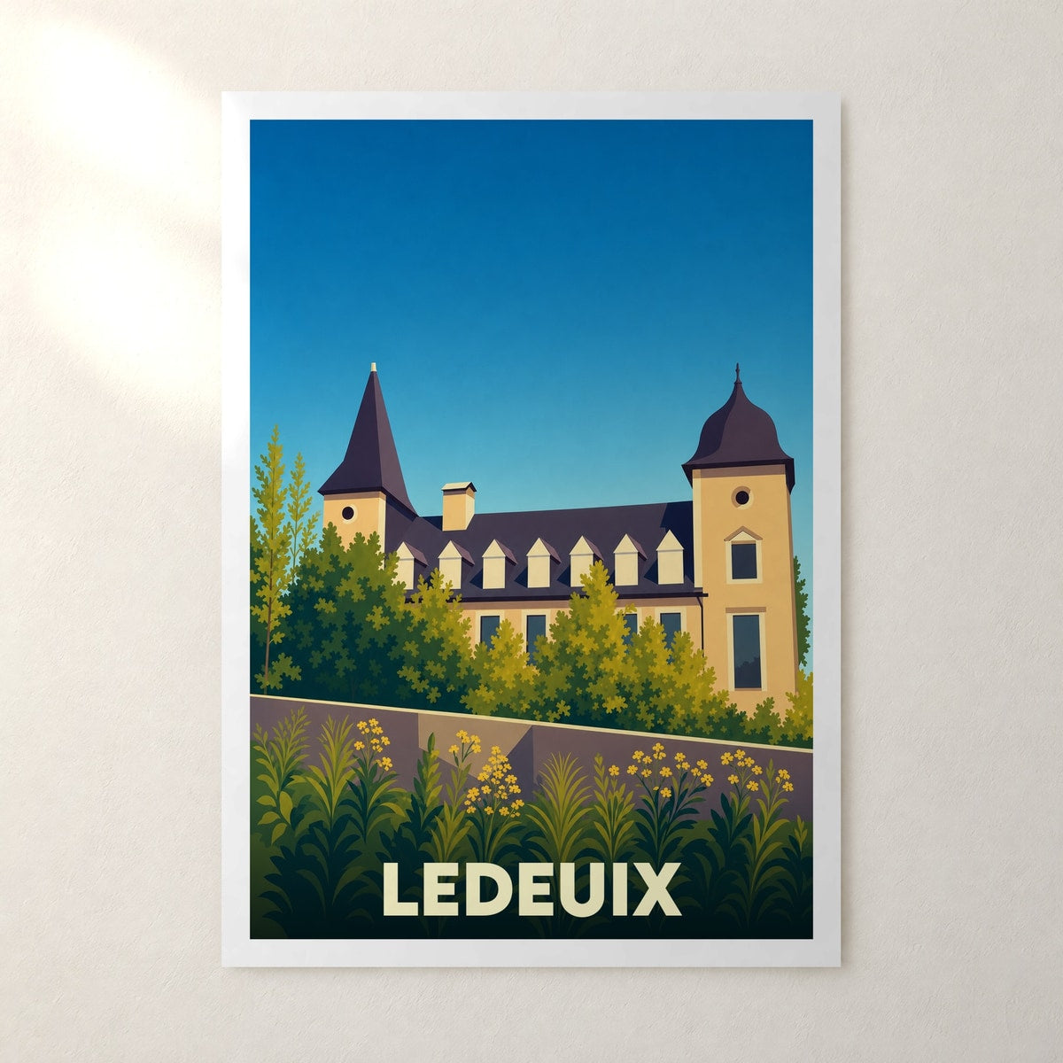 Affiche Ledeuix – sans cadre, accrochée au mur