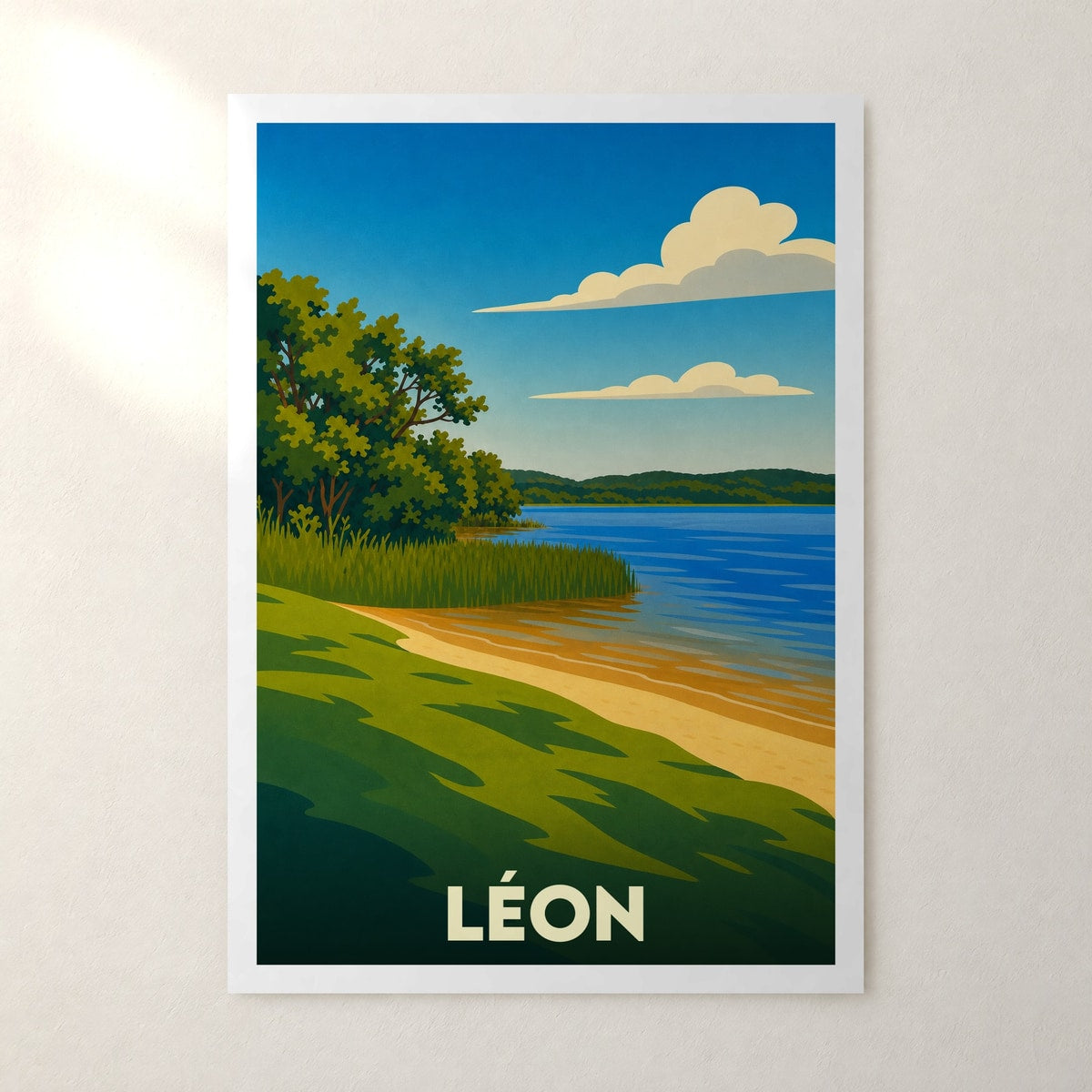 Affiche Léon – sans cadre, accrochée au mur