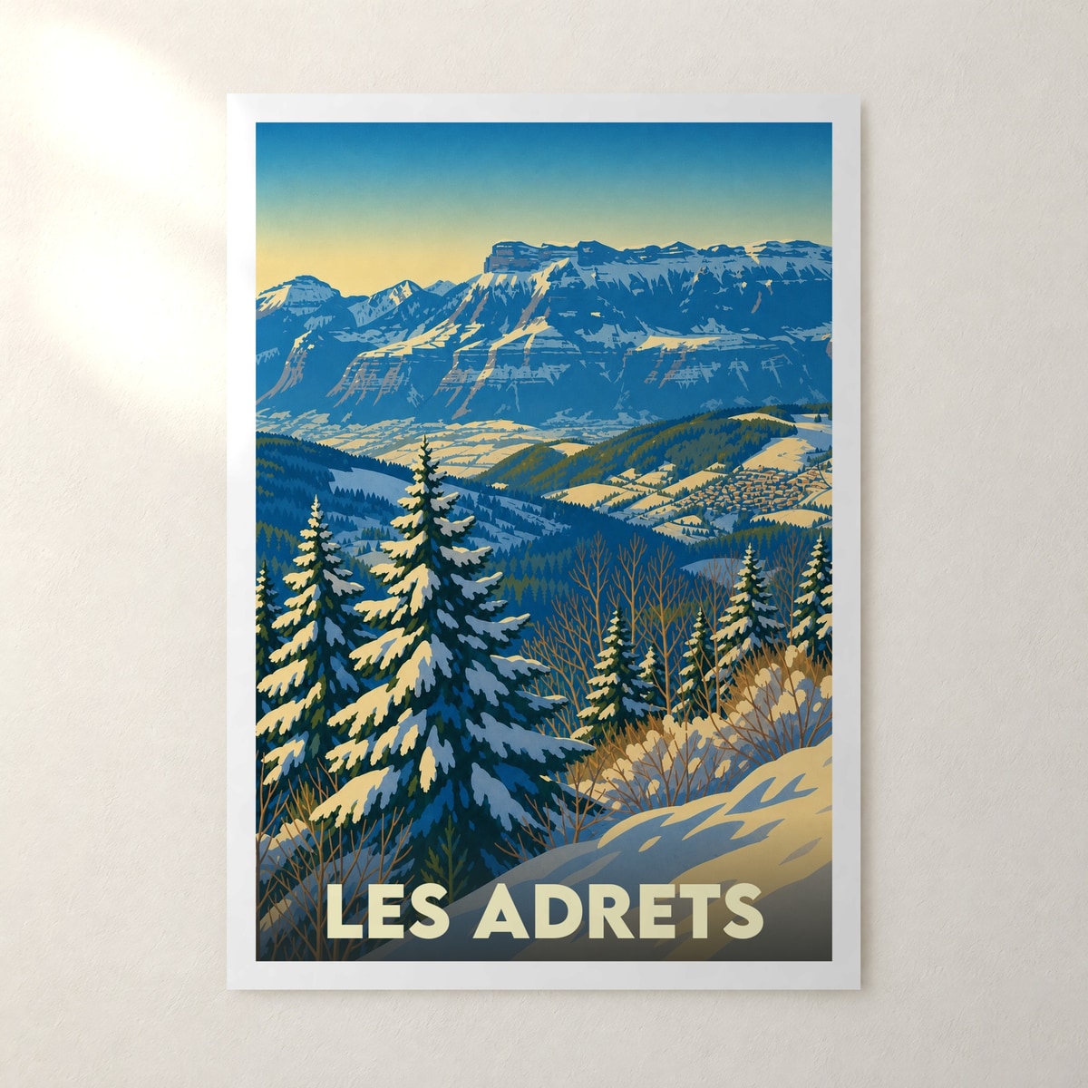 Affiche Les Adrets – sans cadre, accrochée au mur