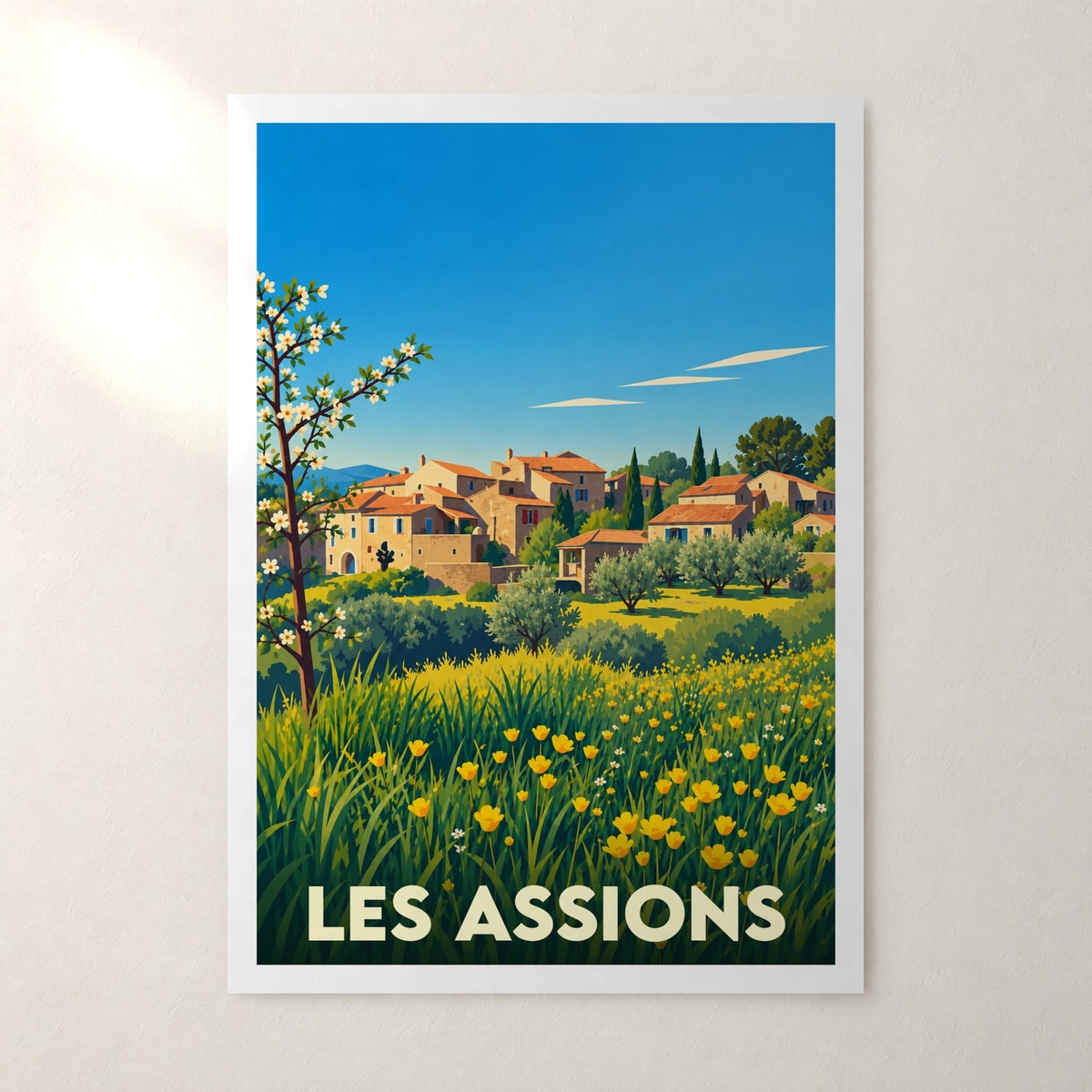 Affiche Les Assions – sans cadre, accrochée au mur