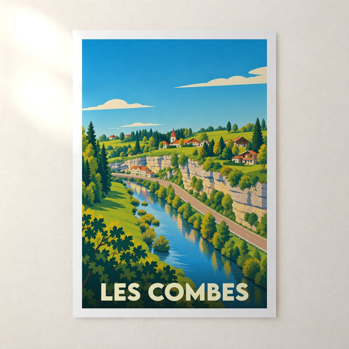 Affiche Les Combes – sans cadre, accrochée au mur