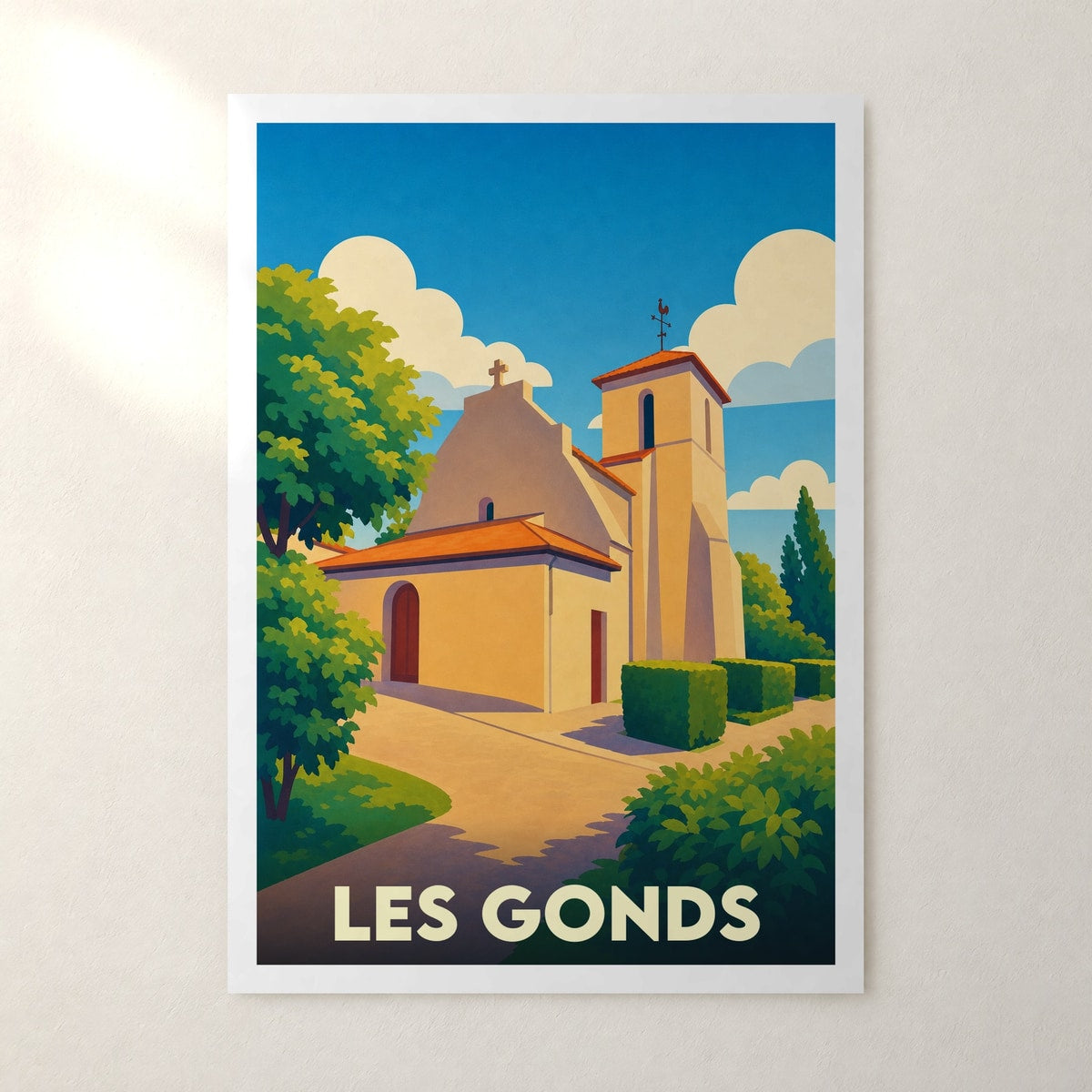 Affiche Les Gonds – sans cadre, accrochée au mur