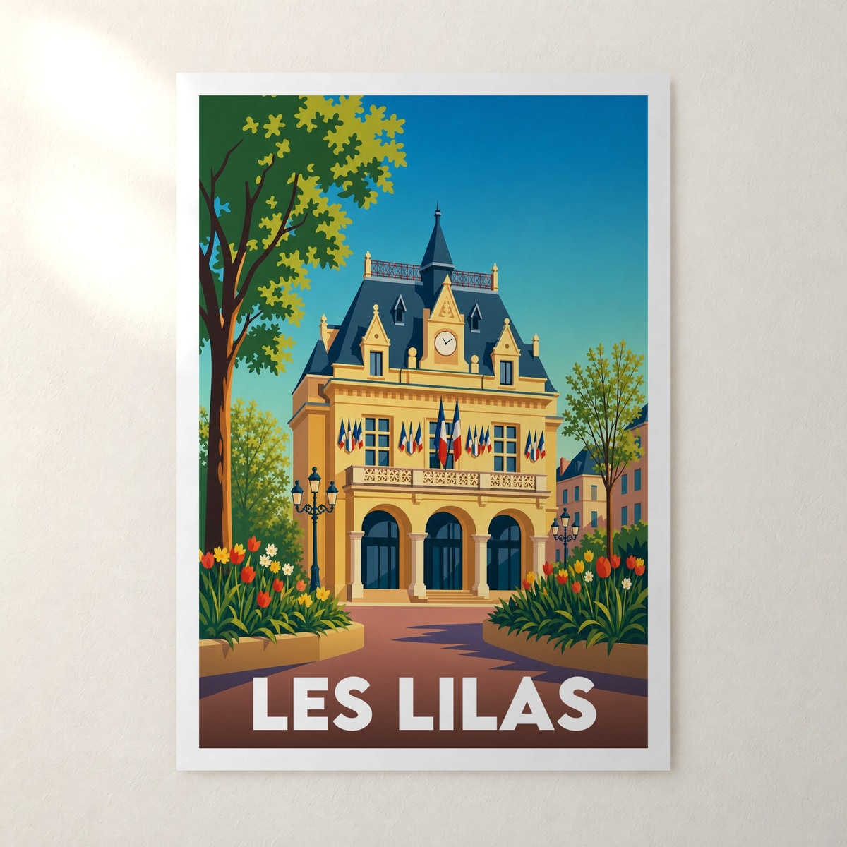 Affiche Les Lilas – sans cadre, accrochée au mur