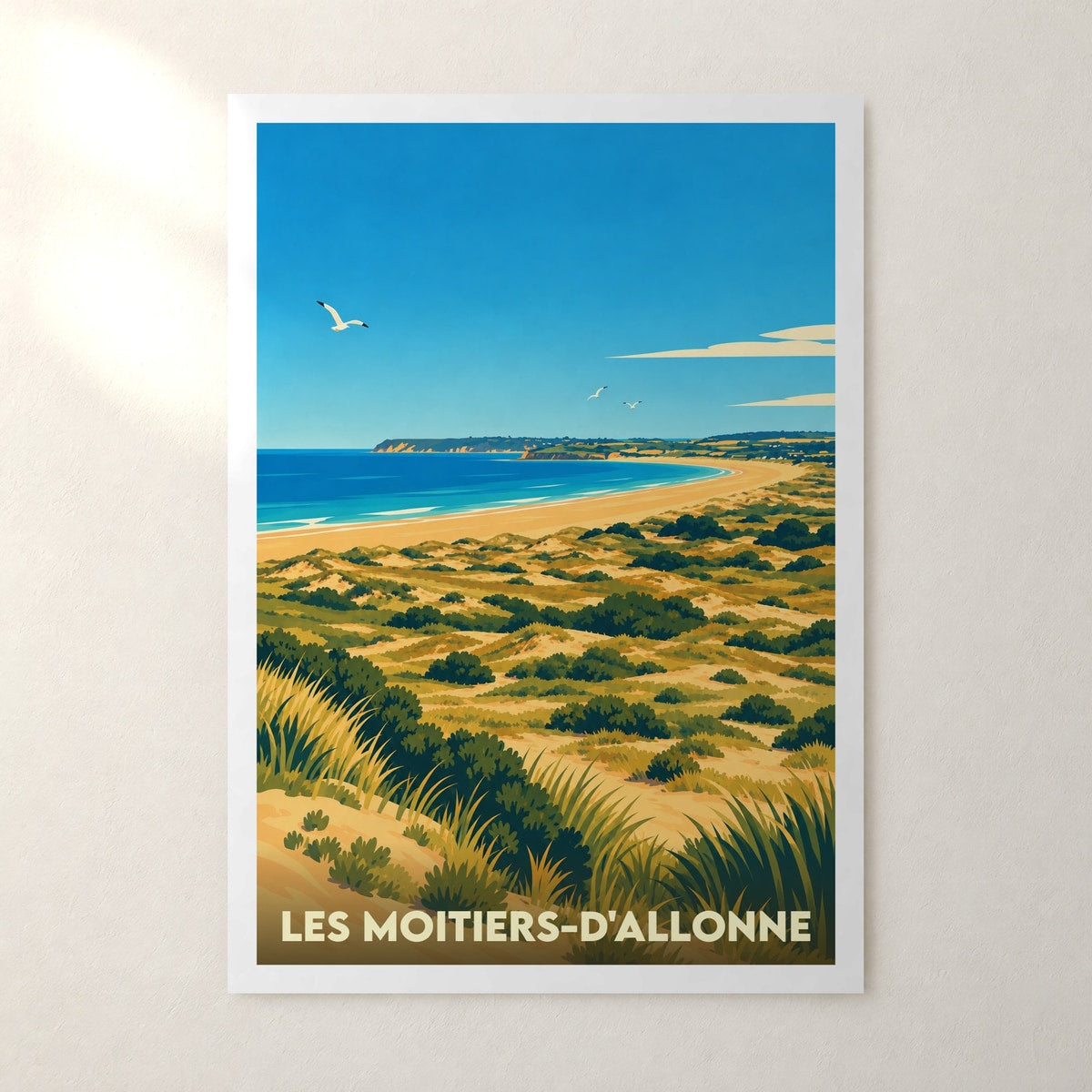 Affiche Les Moitiers-d'Allonne – sans cadre, accrochée au mur