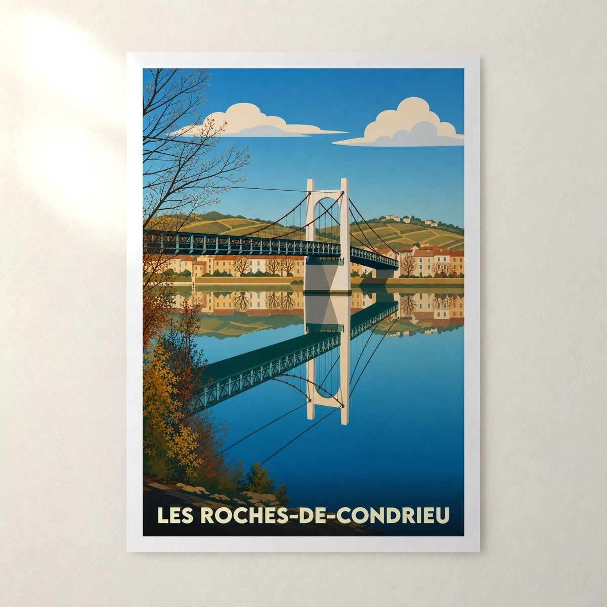 Affiche Les Roches-de-Condrieu – sans cadre, accrochée au mur
