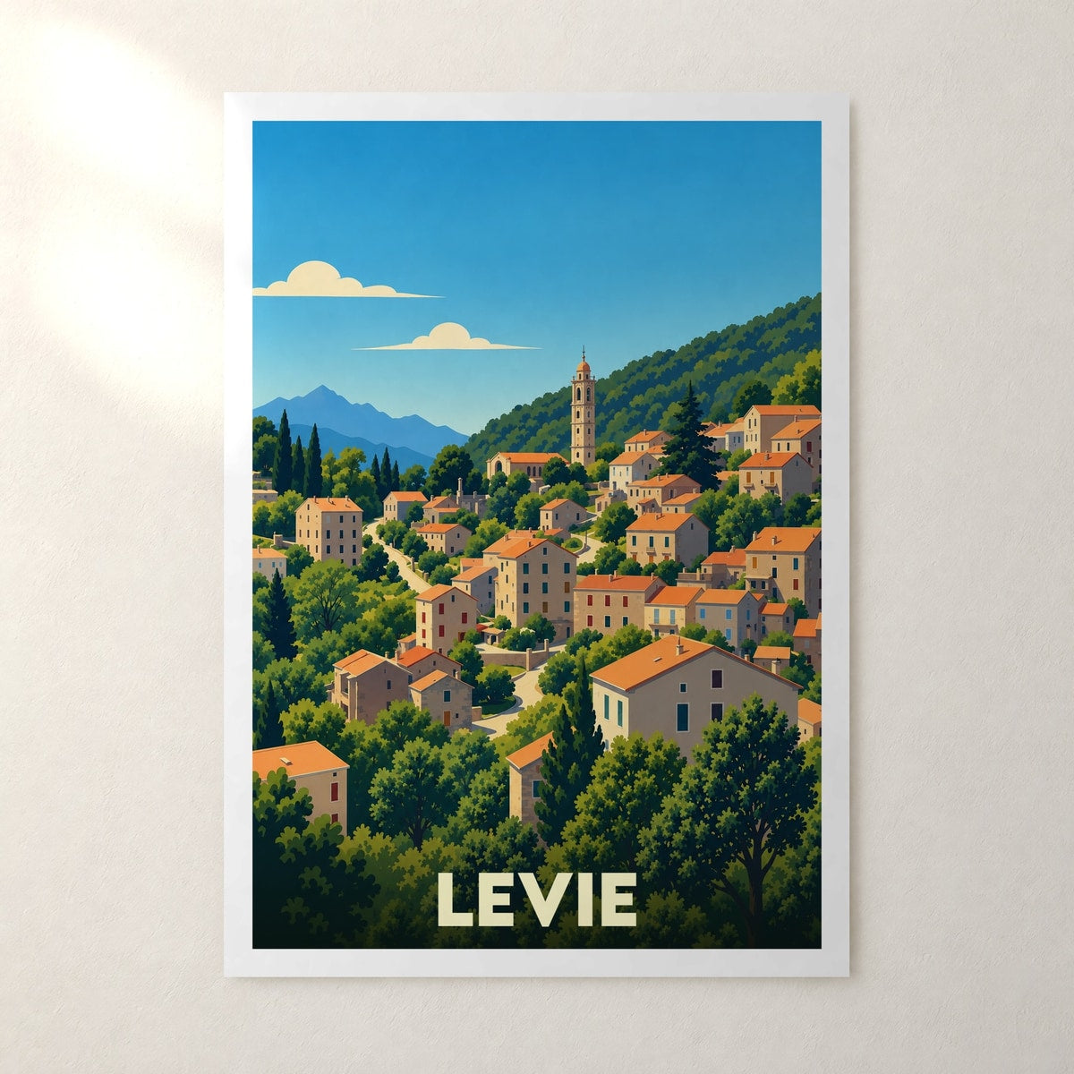 Affiche Levie – sans cadre, accrochée au mur