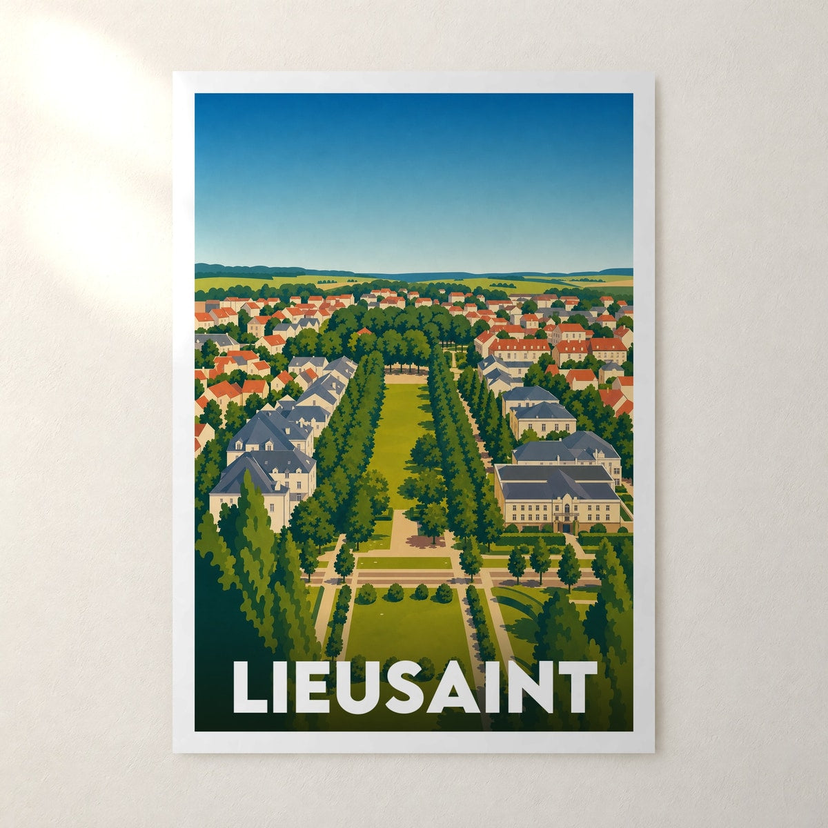 Affiche Lieusaint – sans cadre, accrochée au mur