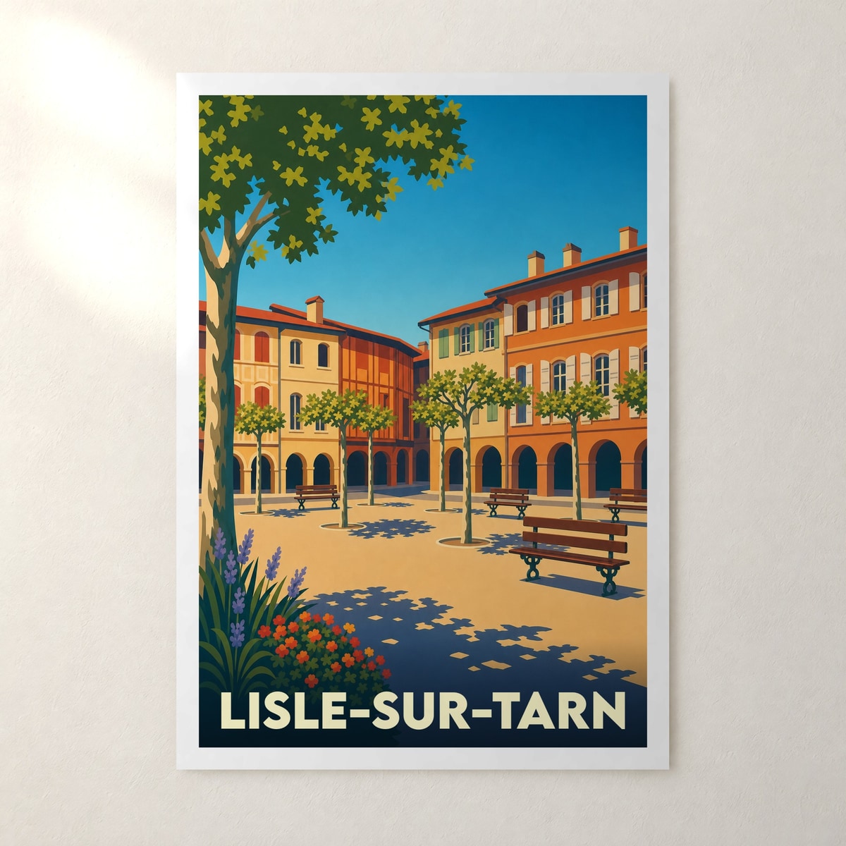 Affiche Lisle-sur-Tarn – sans cadre, accrochée au mur