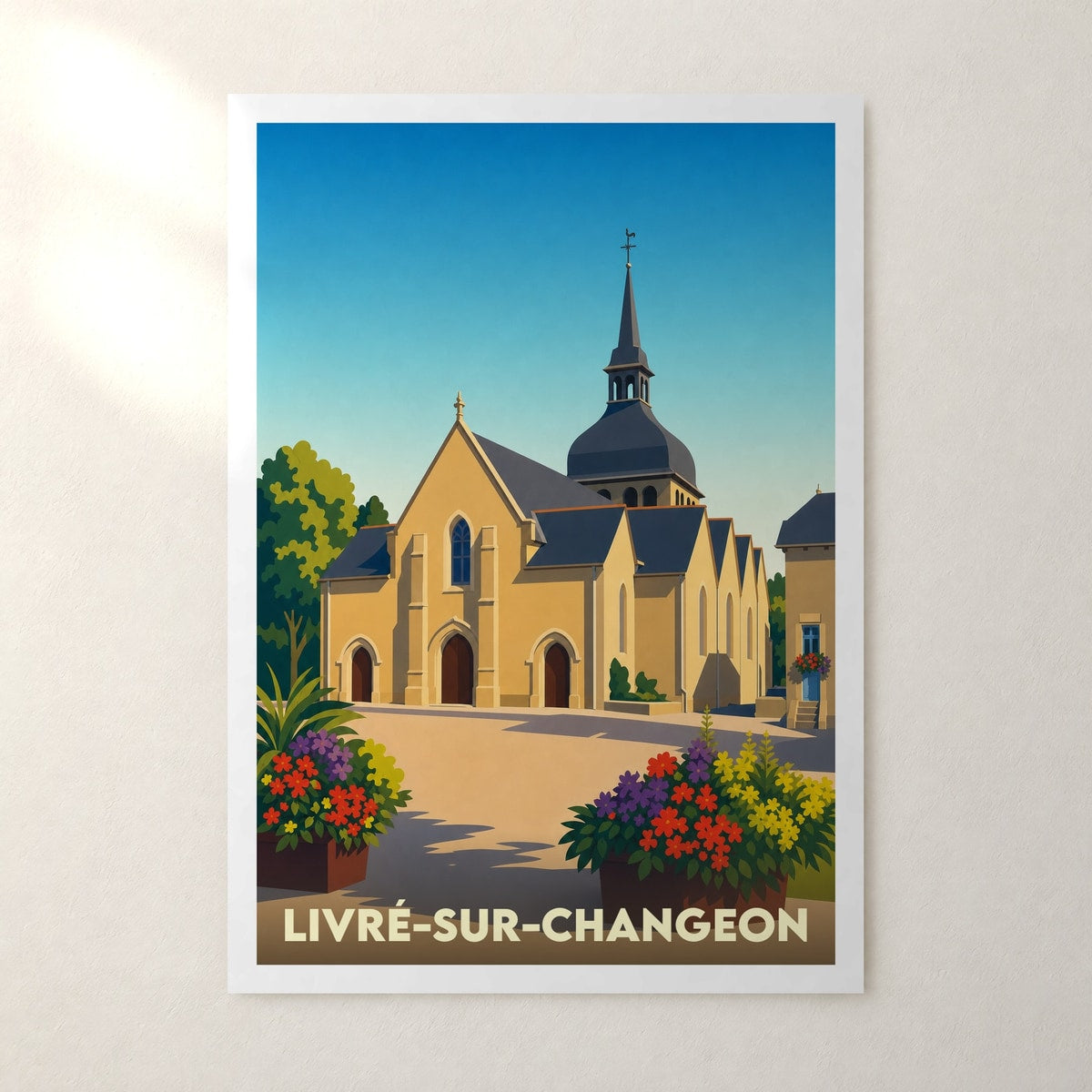 Affiche Livré-sur-Changeon – sans cadre, accrochée au mur