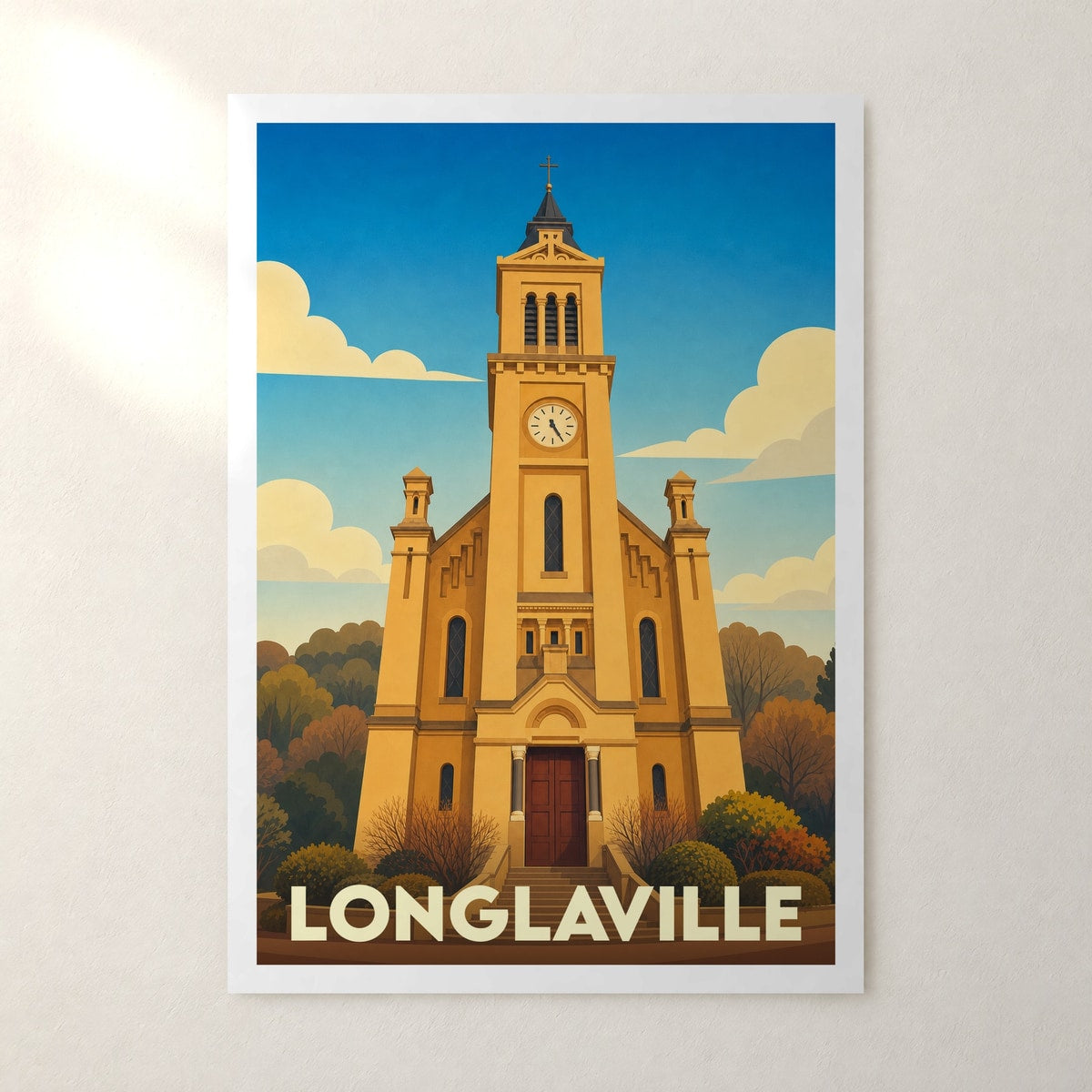 Affiche Longlaville – sans cadre, accrochée au mur