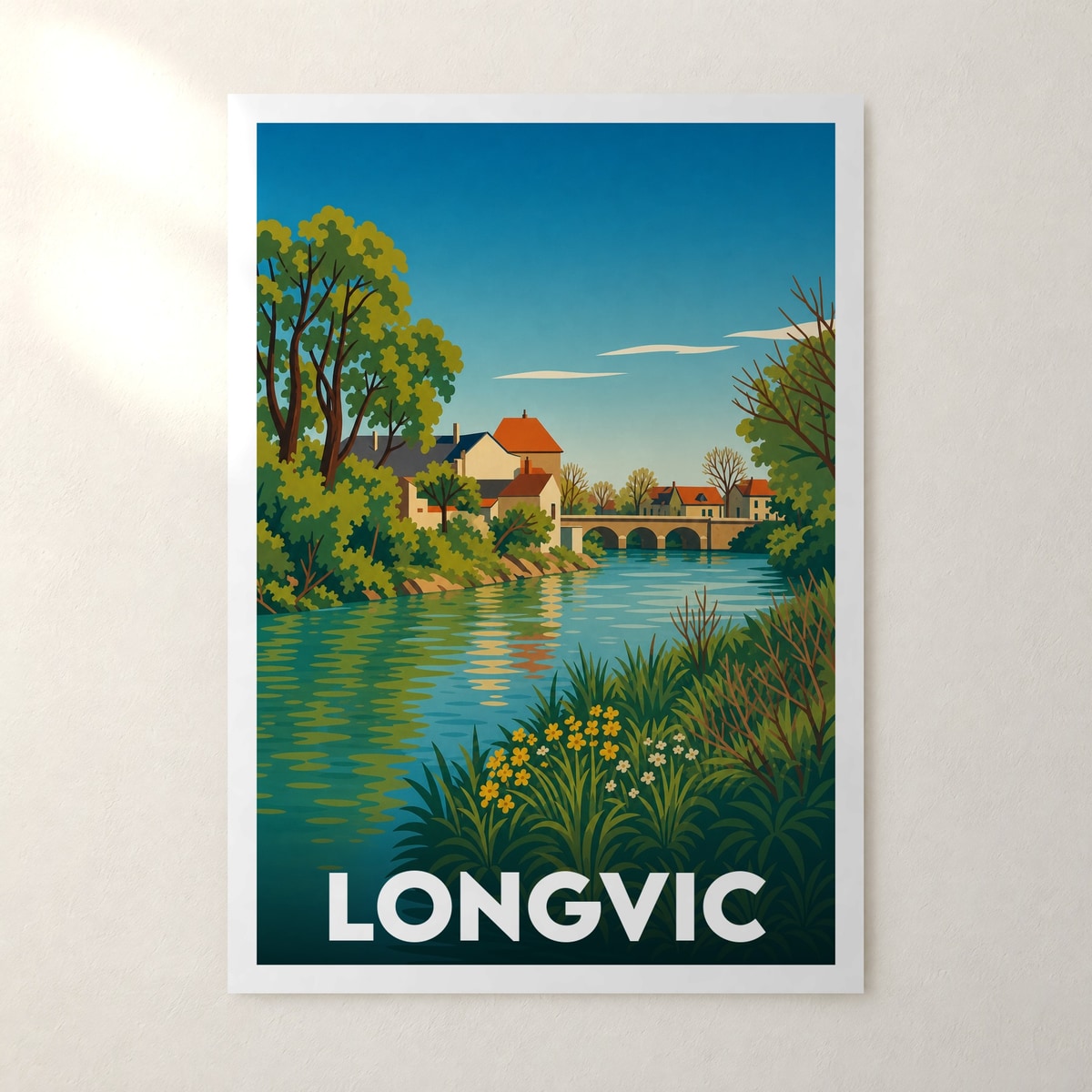 Affiche Longvic – sans cadre, accrochée au mur