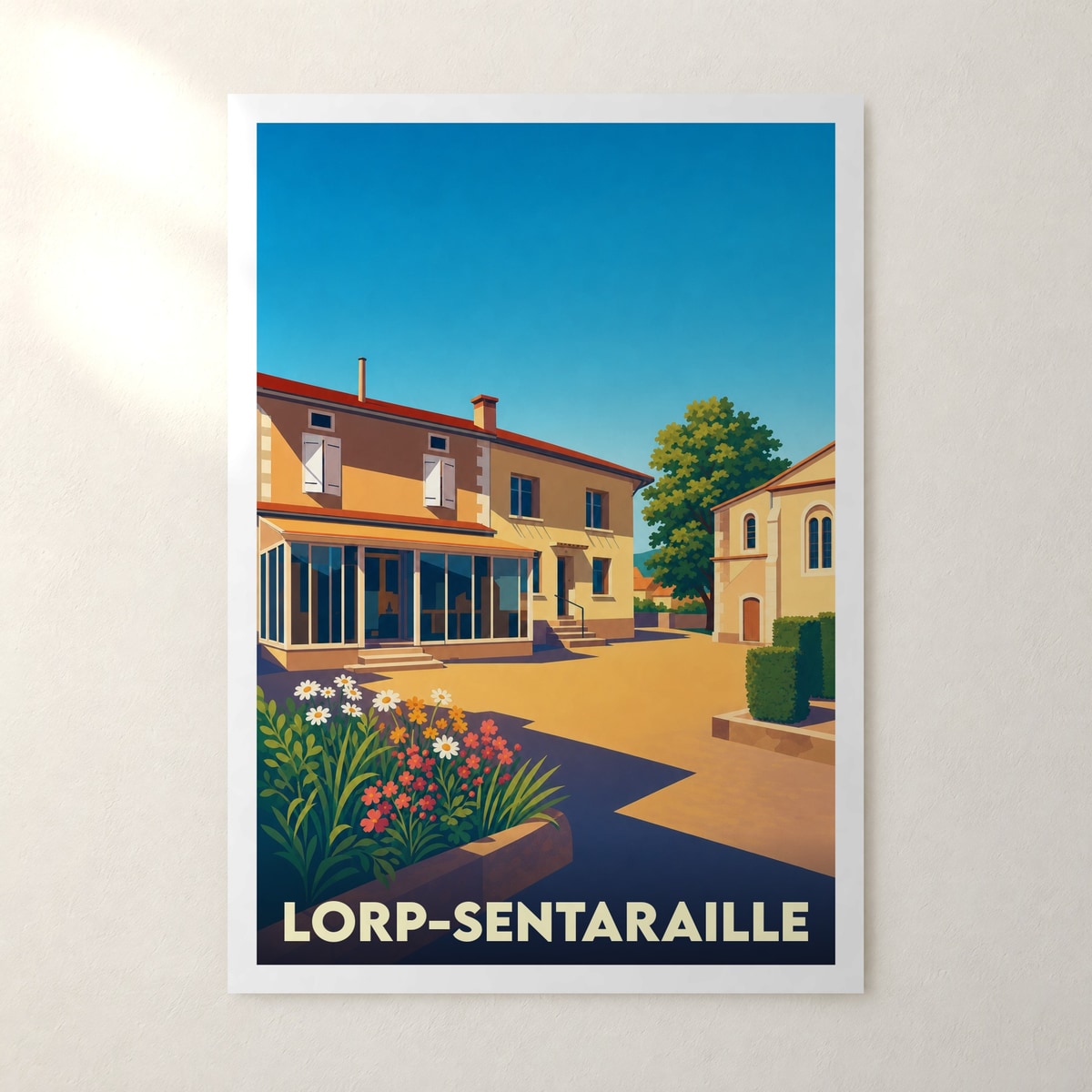 Affiche Lorp-Sentaraille – sans cadre, accrochée au mur