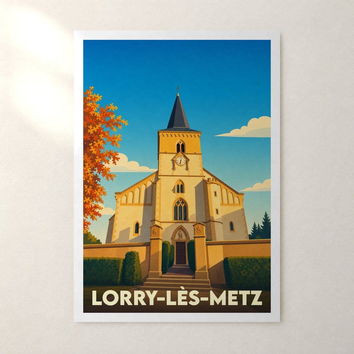 Affiche Lorry-lès-Metz – sans cadre, accrochée au mur