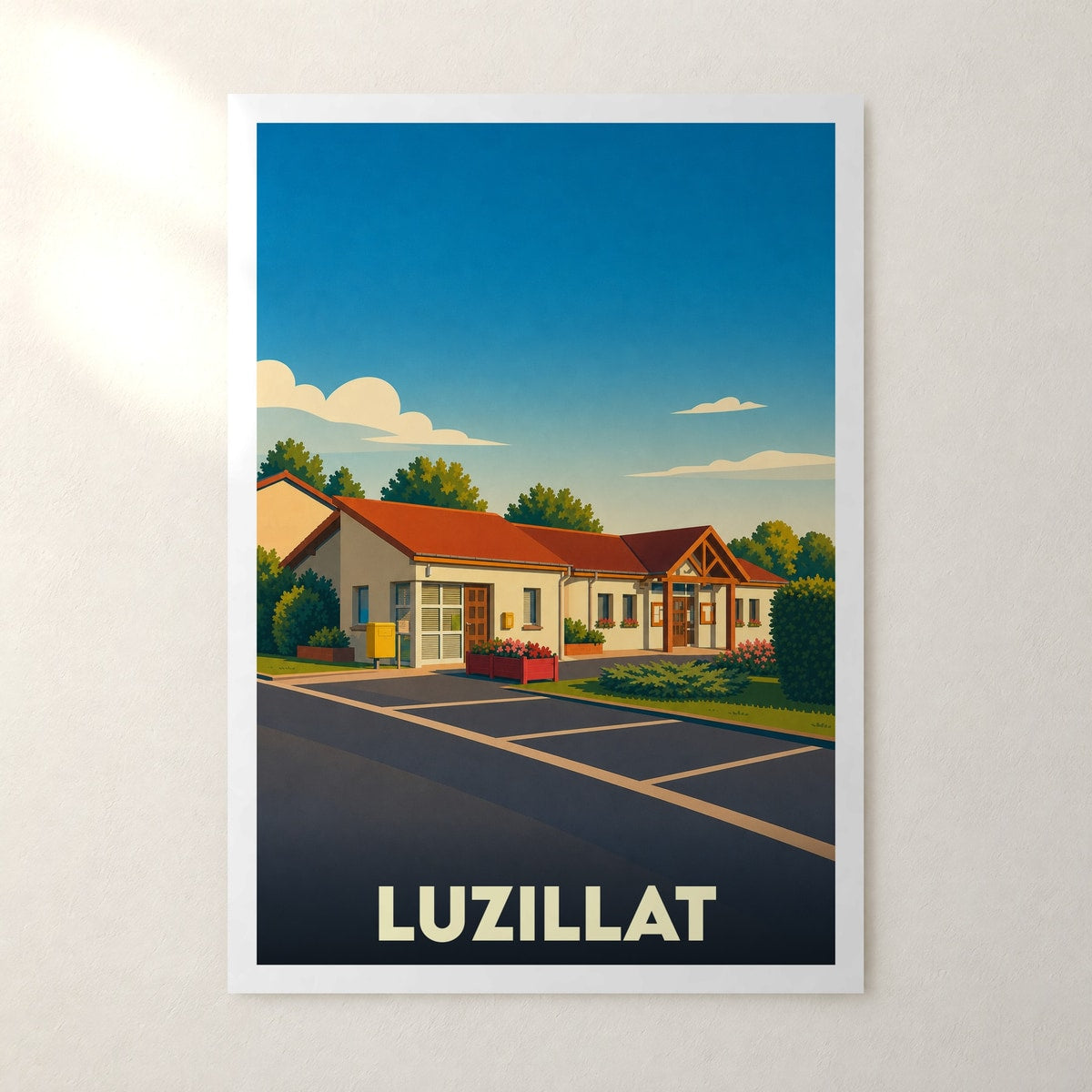 Affiche Luzillat – sans cadre, accrochée au mur