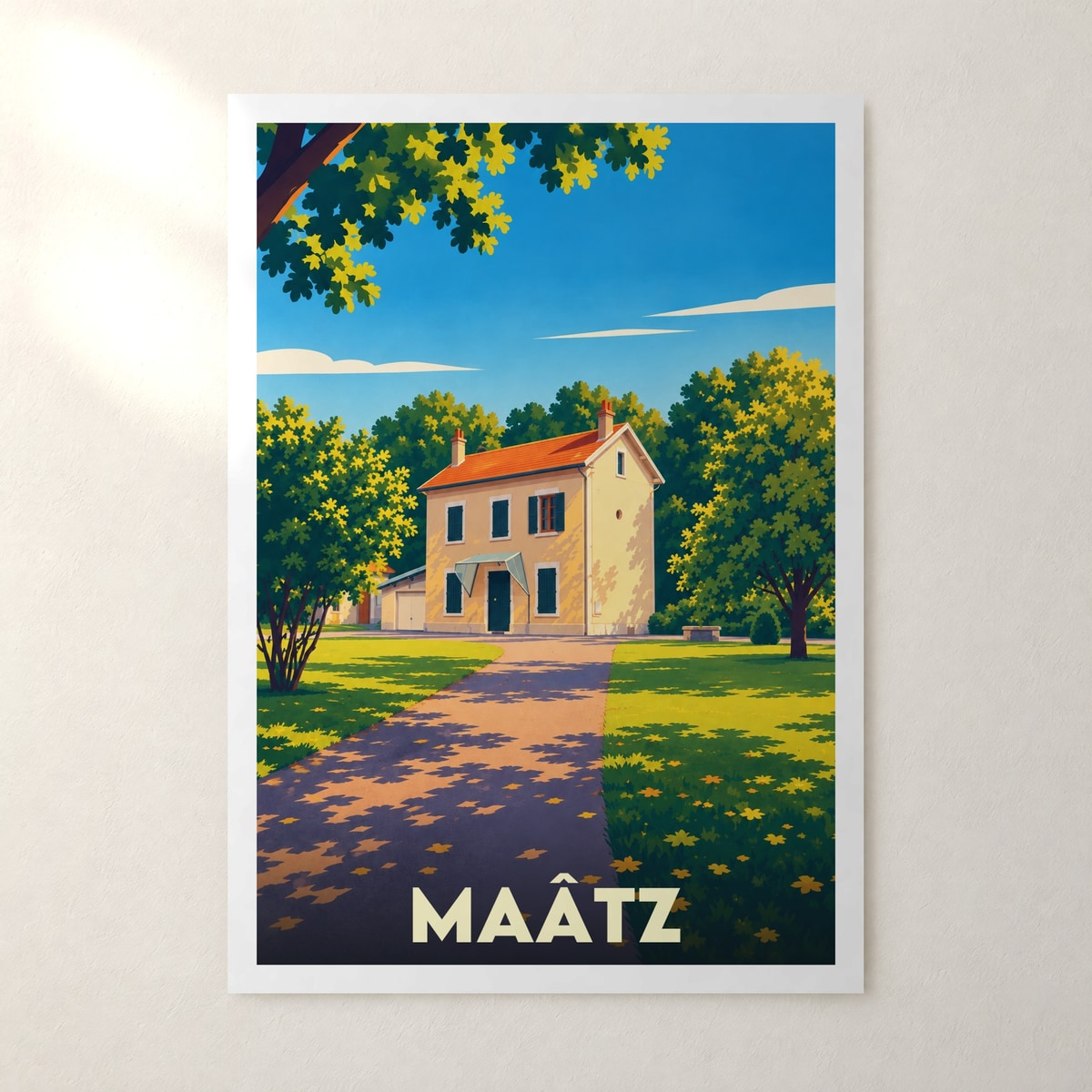 Affiche Maâtz – sans cadre, accrochée au mur