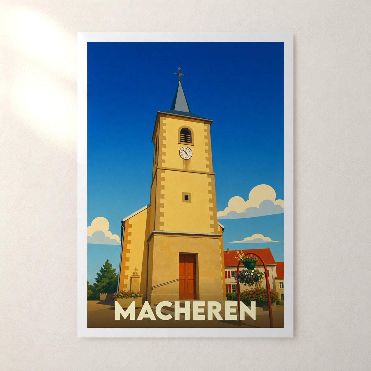 Affiche Macheren – sans cadre, accrochée au mur