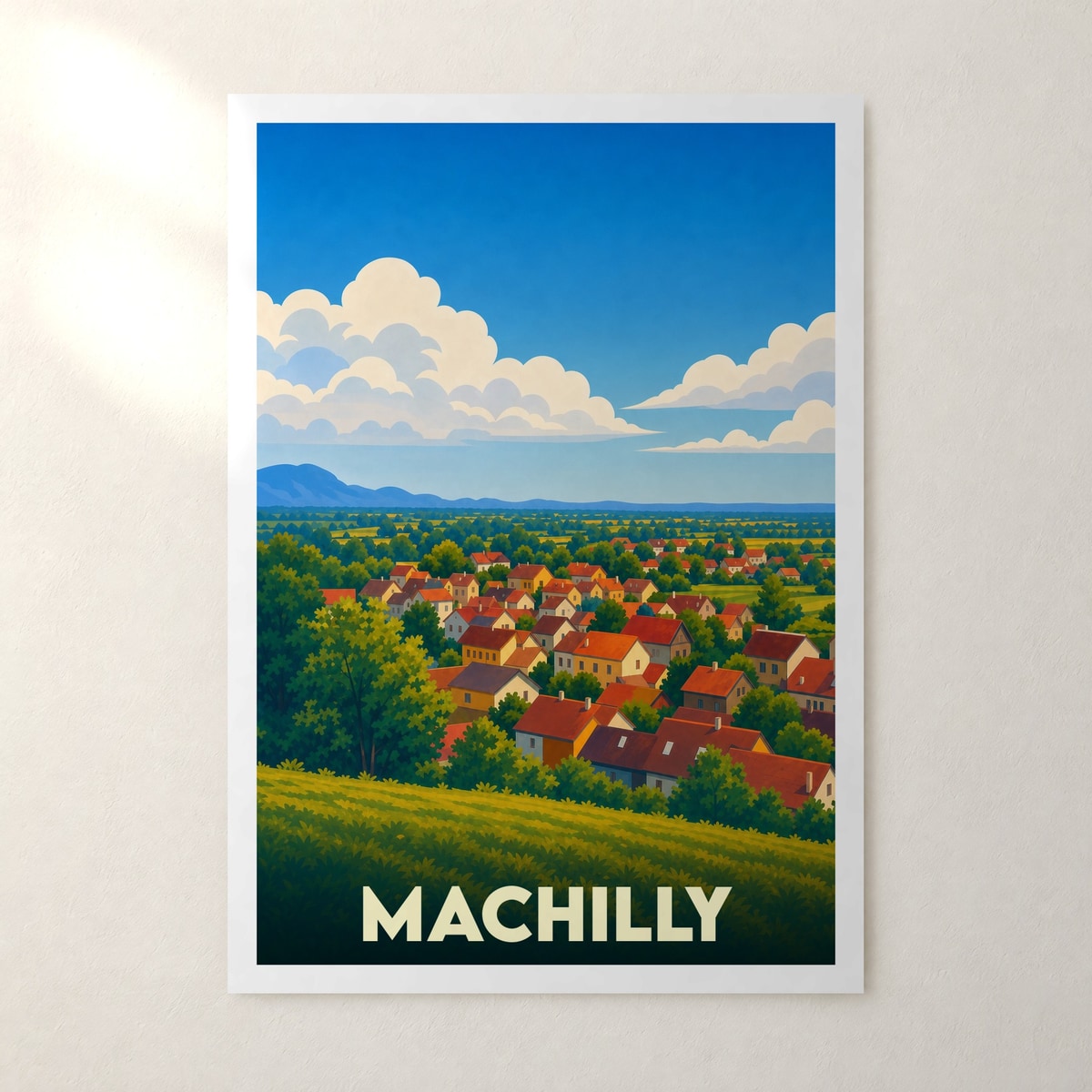 Affiche Machilly – sans cadre, accrochée au mur
