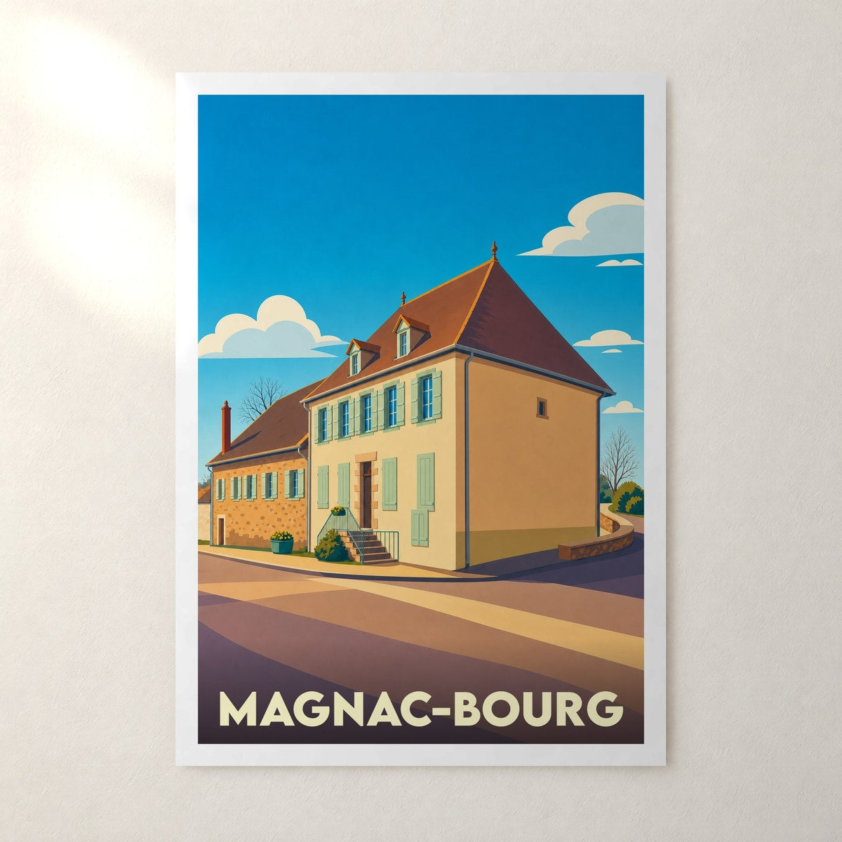 Affiche Magnac-Bourg – sans cadre, accrochée au mur