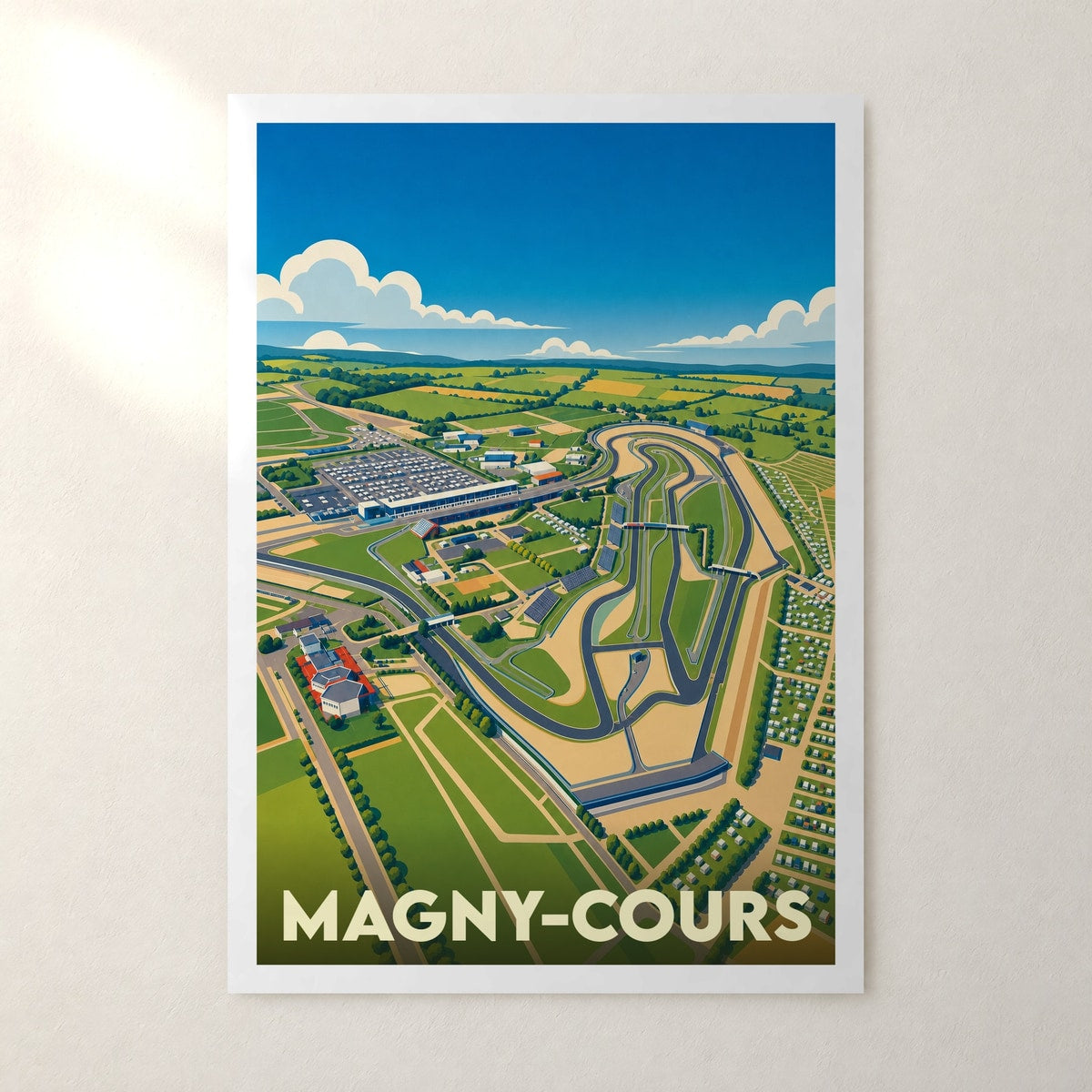Affiche Magny-Cours – sans cadre, accrochée au mur