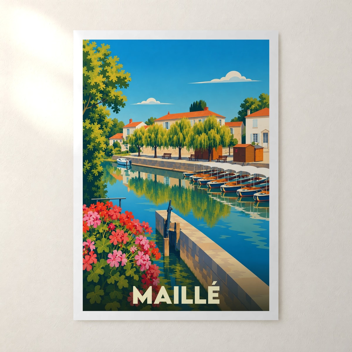 Affiche Maillé (Vendée) – sans cadre, accrochée au mur