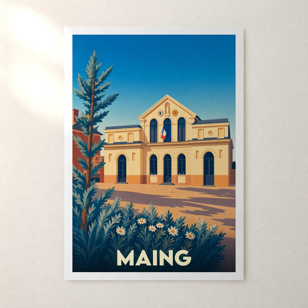 Affiche Maing – sans cadre, accrochée au mur