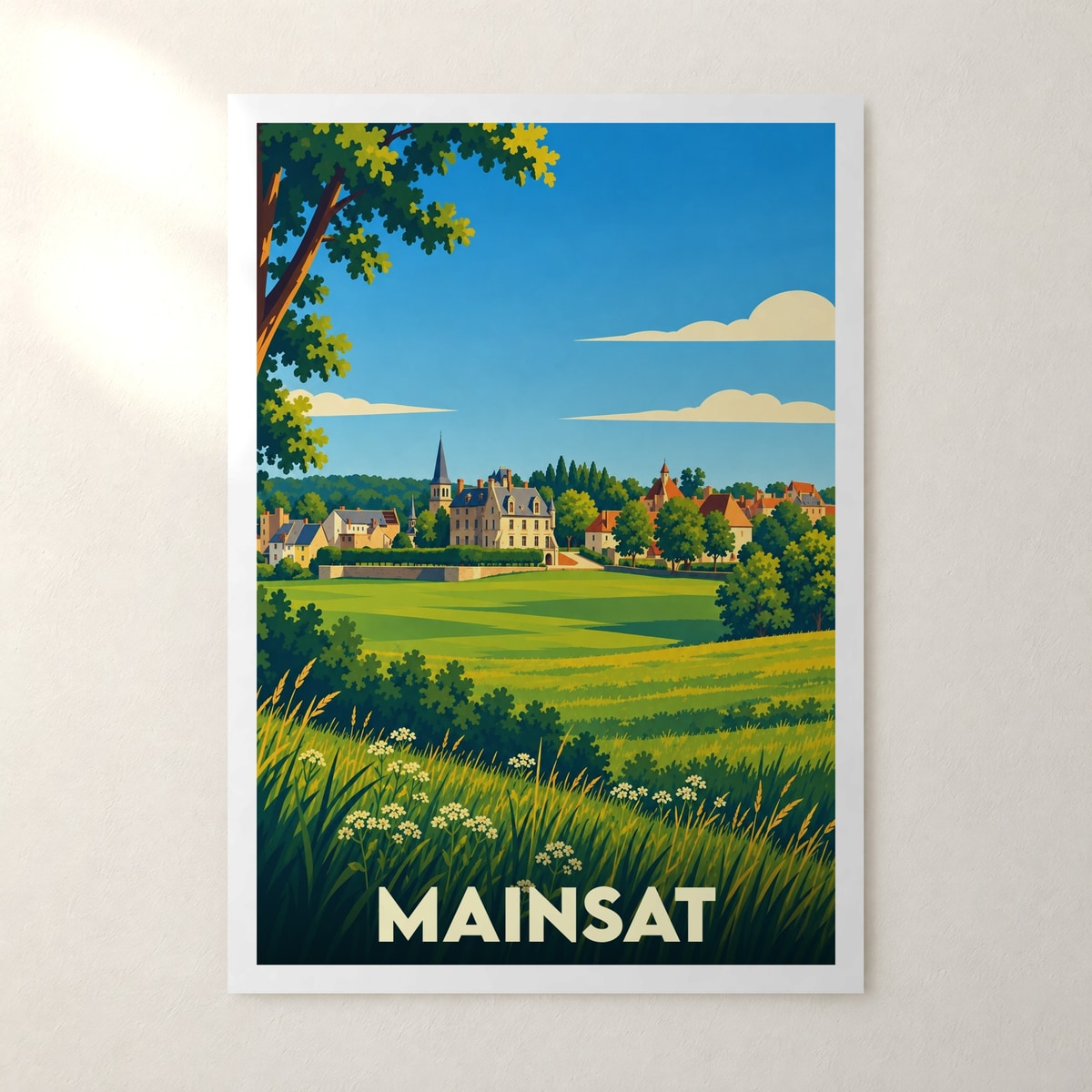Affiche Mainsat – sans cadre, accrochée au mur
