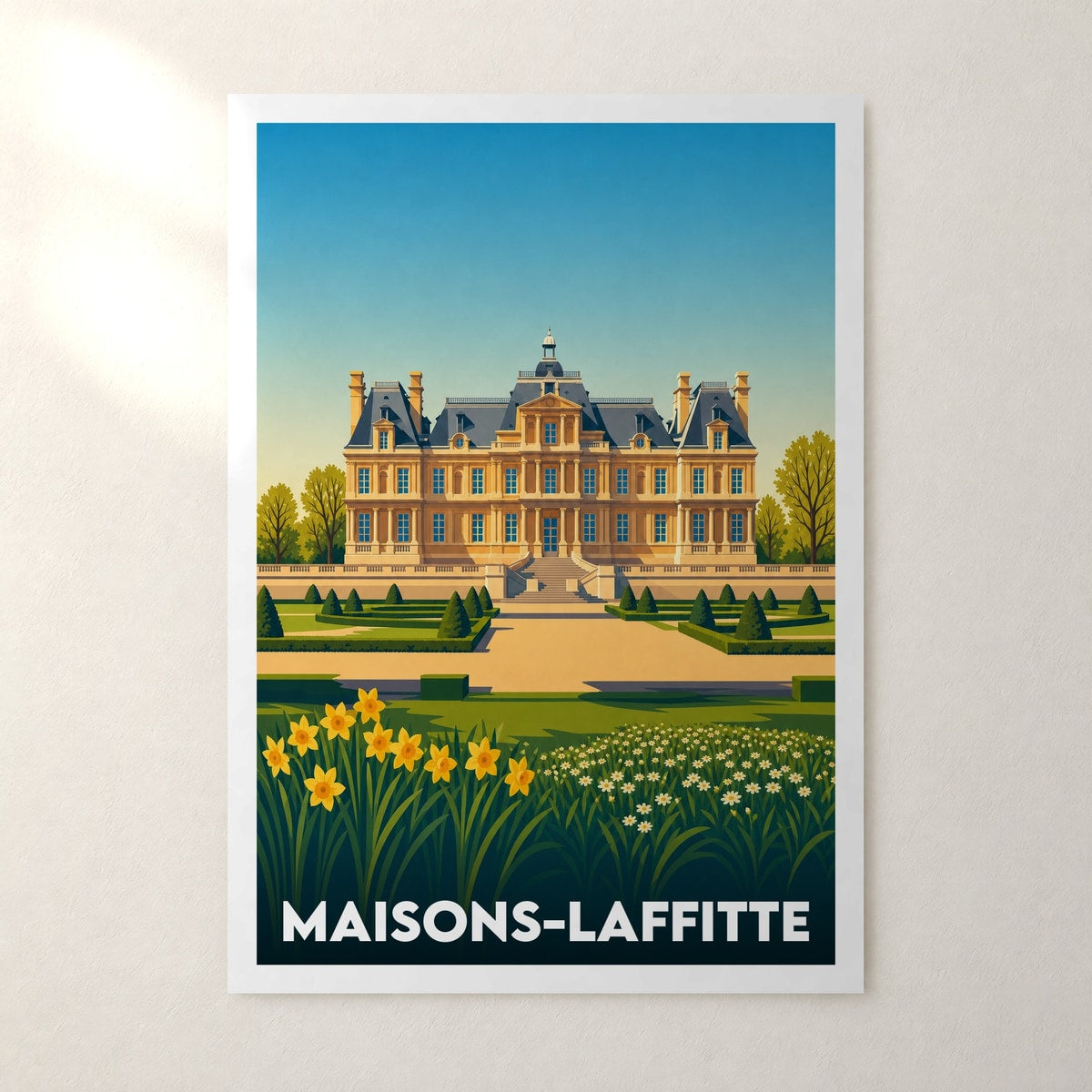 Affiche Maisons-Laffitte – sans cadre, accrochée au mur