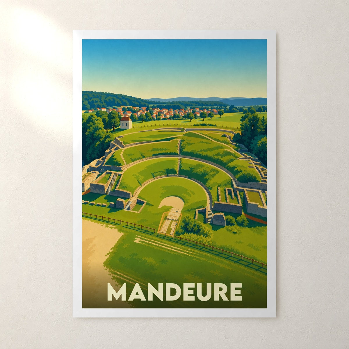 Affiche Mandeure – sans cadre, accrochée au mur