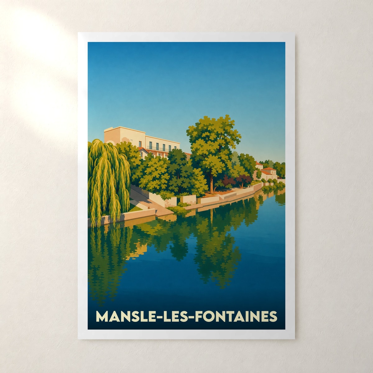 Affiche Mansle-les-Fontaines – sans cadre, accrochée au mur