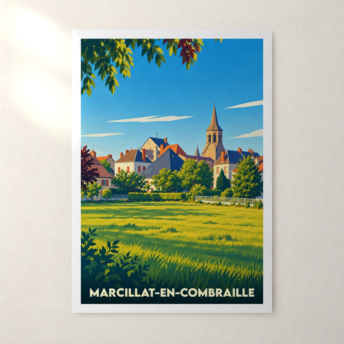 Affiche Marcillat-en-Combraille – sans cadre, accrochée au mur