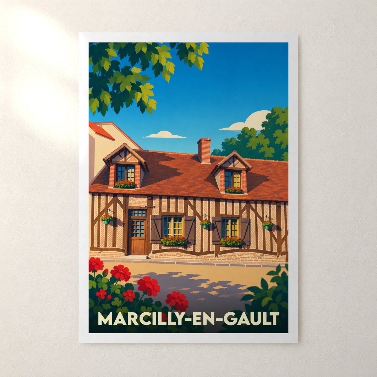 Affiche Marcilly-en-Gault – sans cadre, accrochée au mur