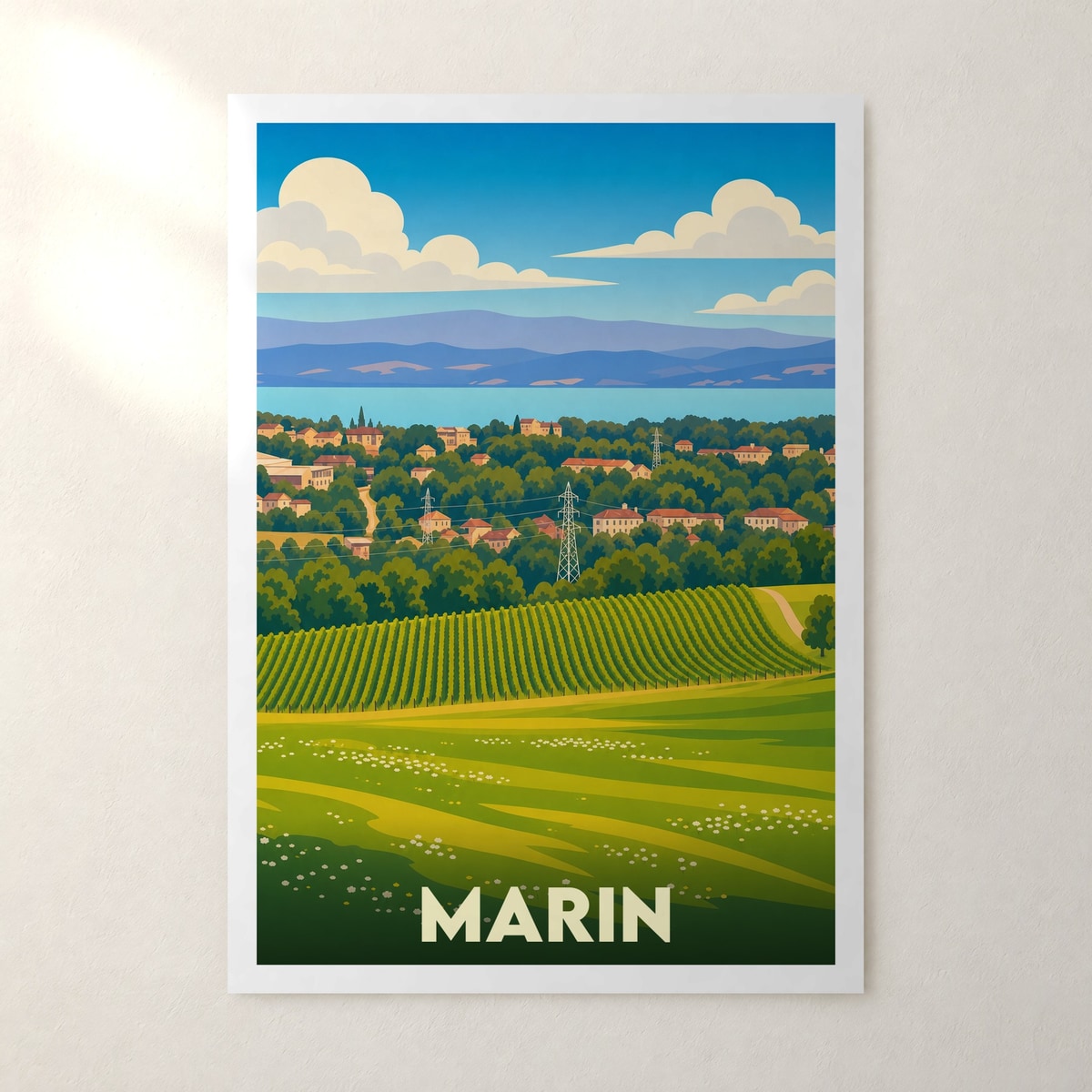 Affiche Marin – sans cadre, accrochée au mur
