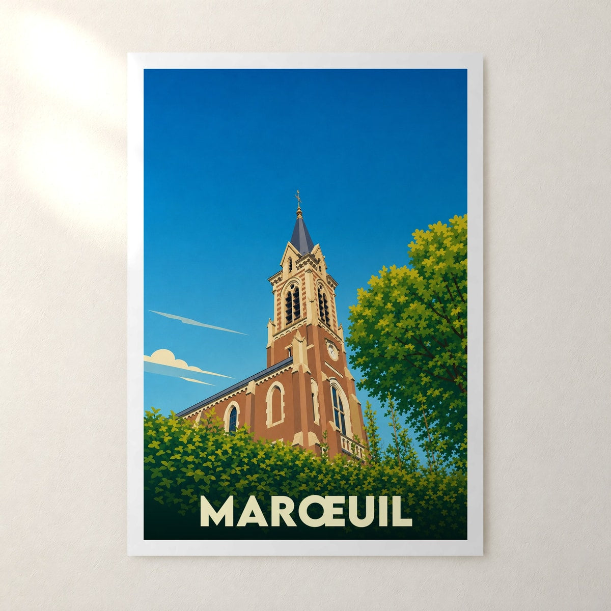 Affiche Marœuil – sans cadre, accrochée au mur
