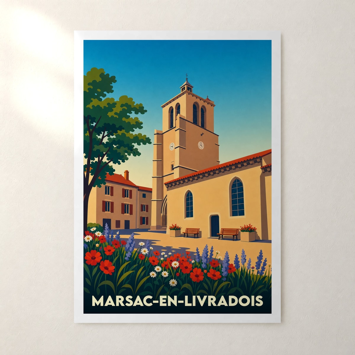 Affiche Marsac-en-Livradois – sans cadre, accrochée au mur