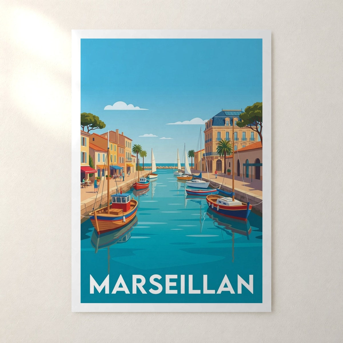 Affiche Marseillan – sans cadre, accrochée au mur