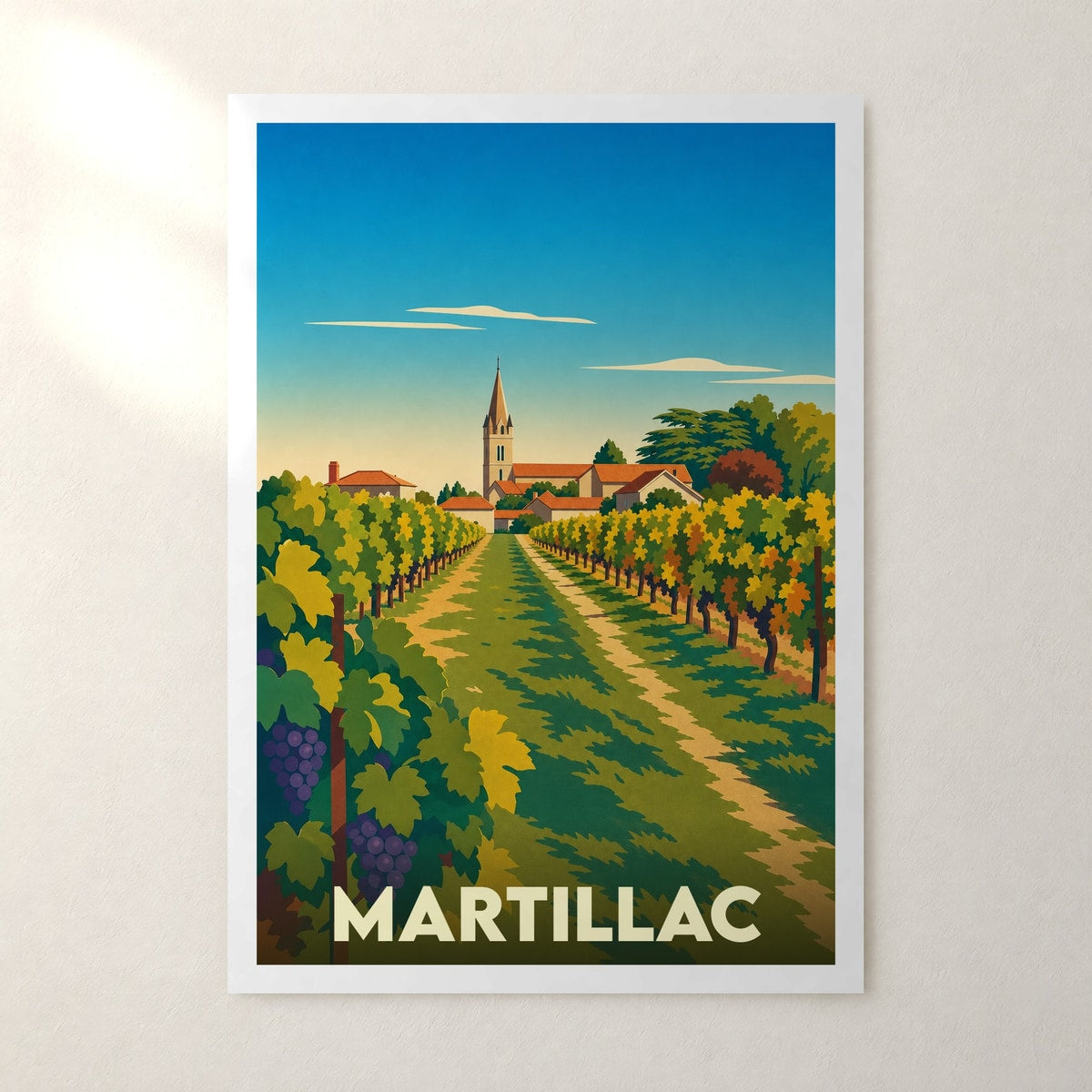 Affiche Martillac – sans cadre, accrochée au mur