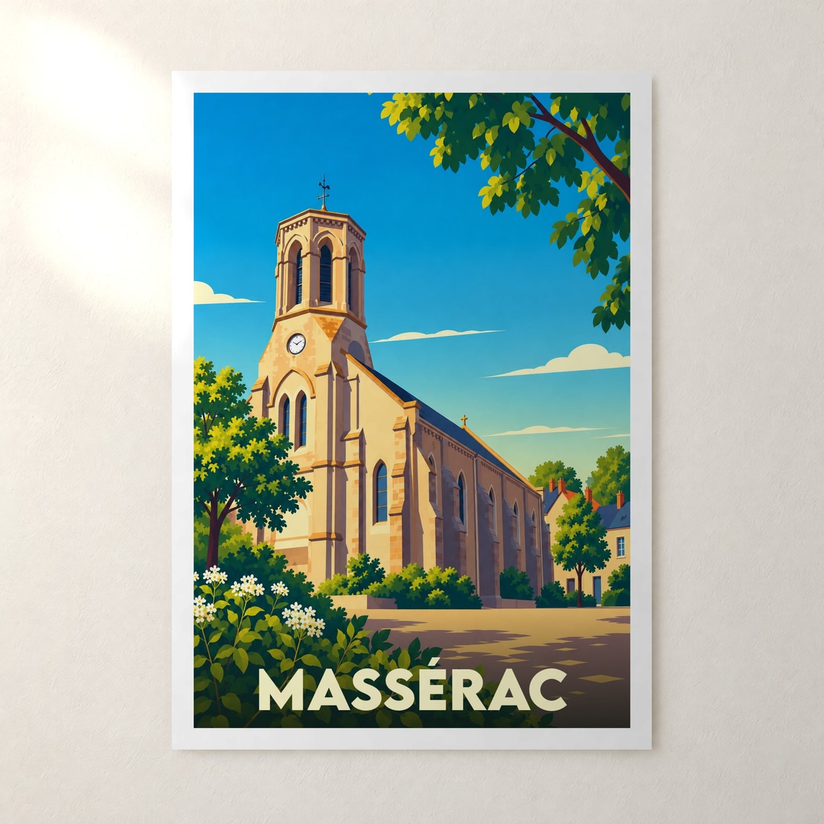 Affiche Massérac – sans cadre, accrochée au mur